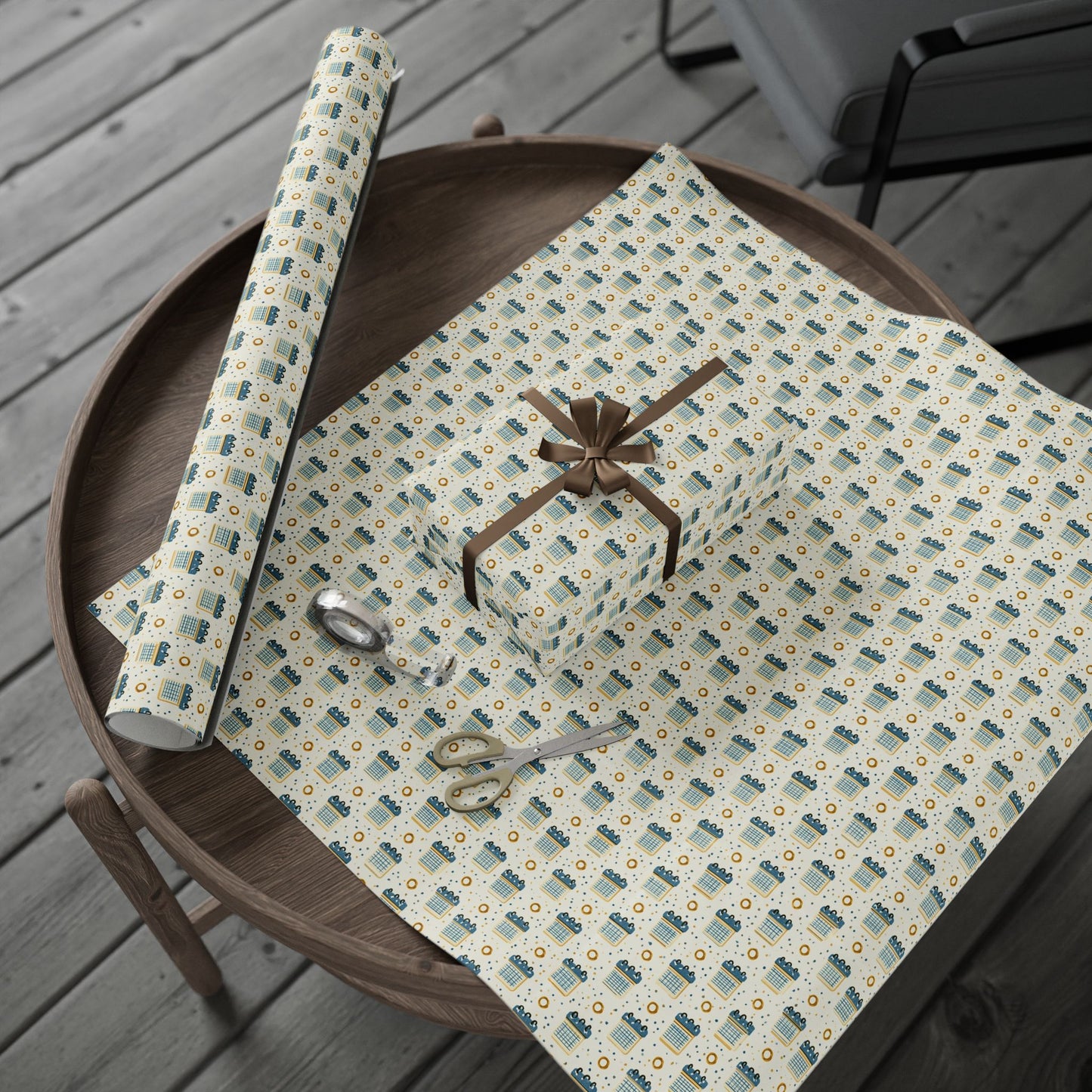 Vintage Analog Calendar Wrapping Paper
