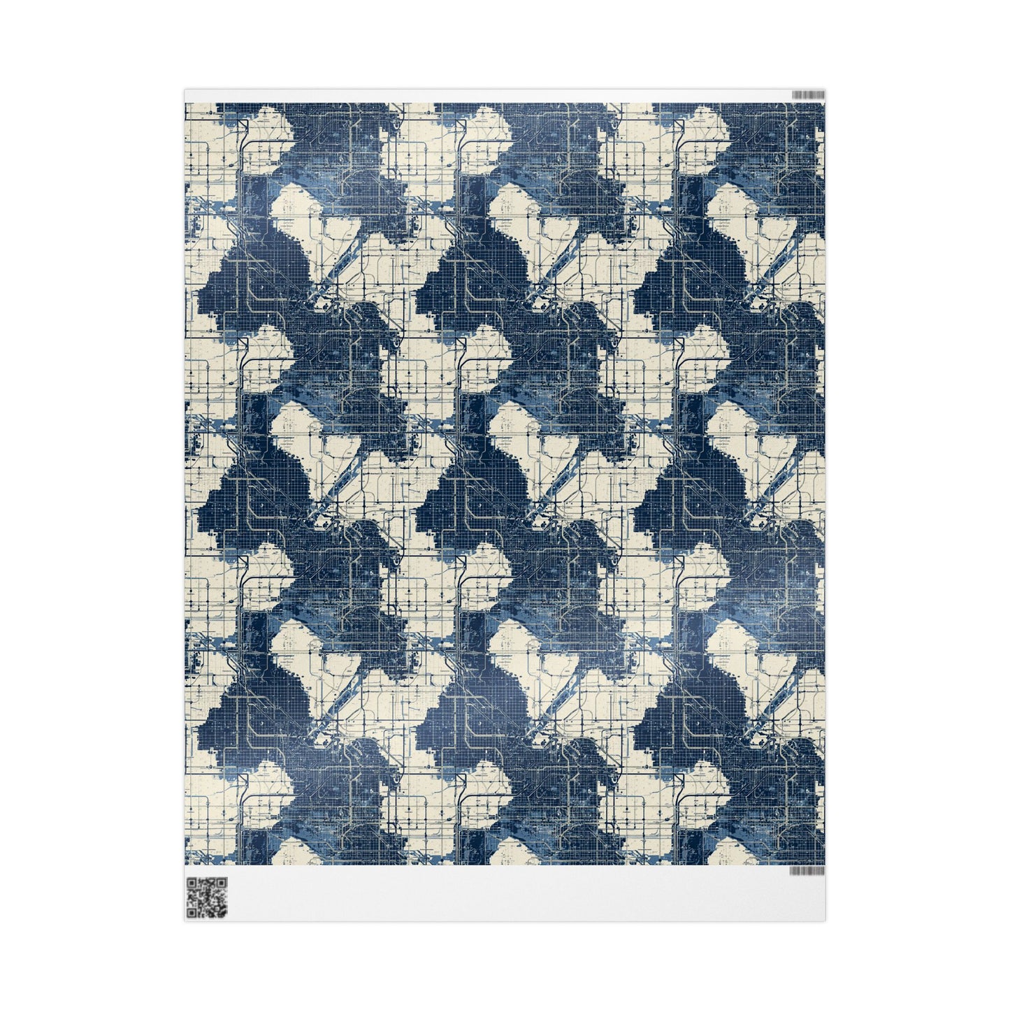 Utility & Infrastructure Map Wrapping Paper — Grid No. 003