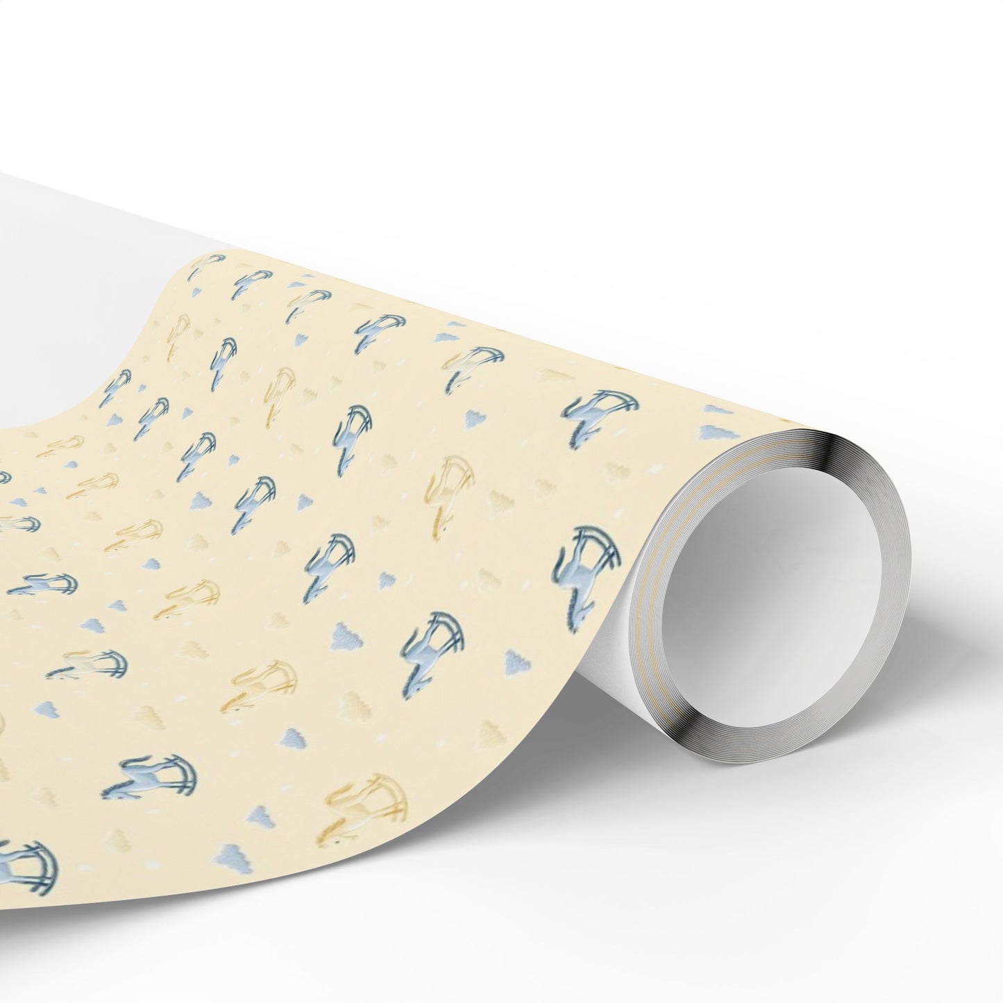 Baby Shower Gift Wrap | Moons, Clouds & Rocking Horses | All-Season Wrapping Paper