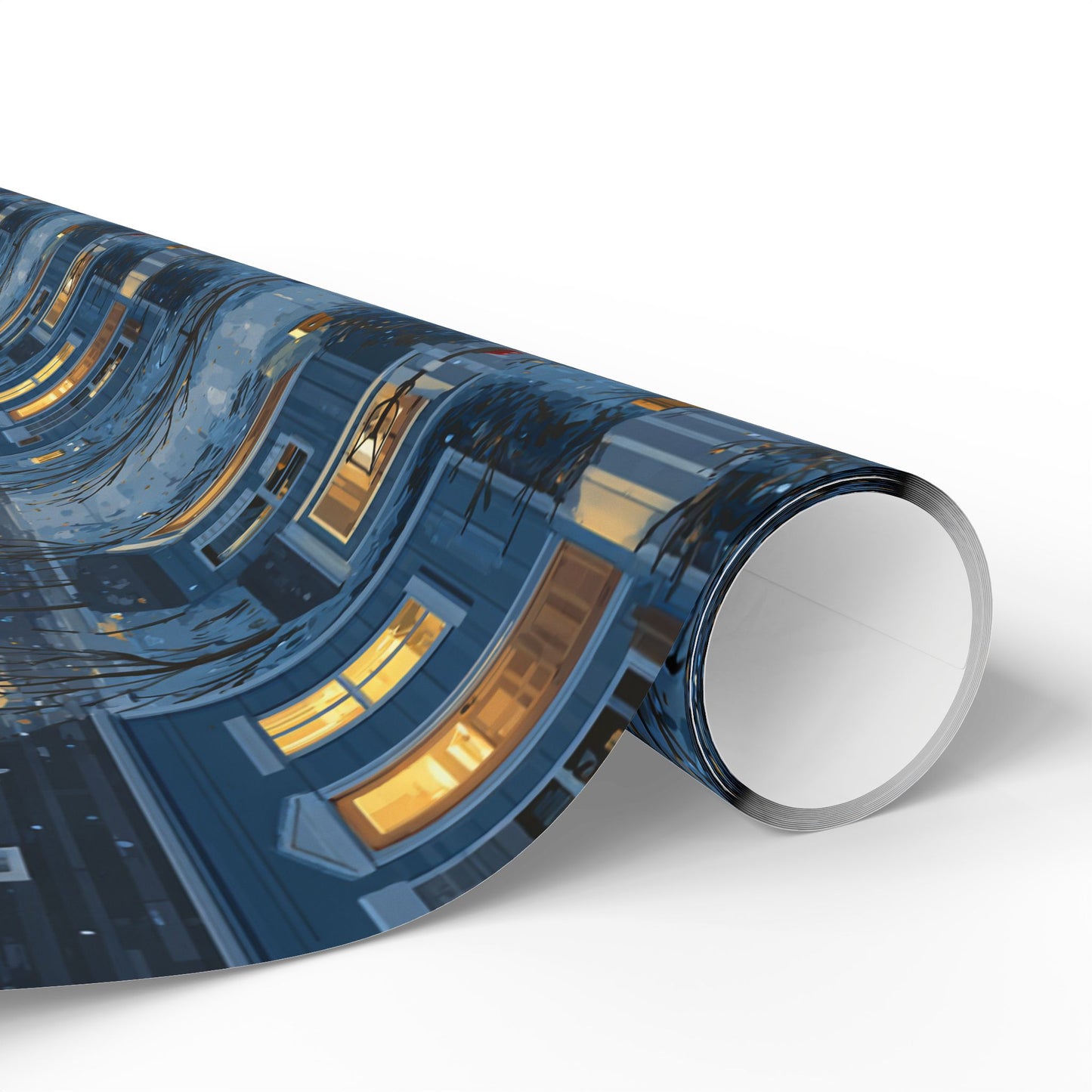Neighborhood Map Pattern Wrapping Paper — District No. 002