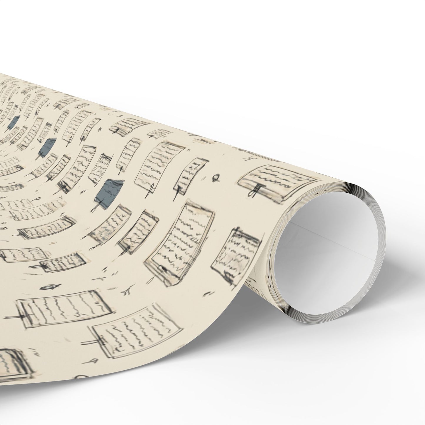 Marginalia & Notes Pattern Wrapping Paper — Page No. 004