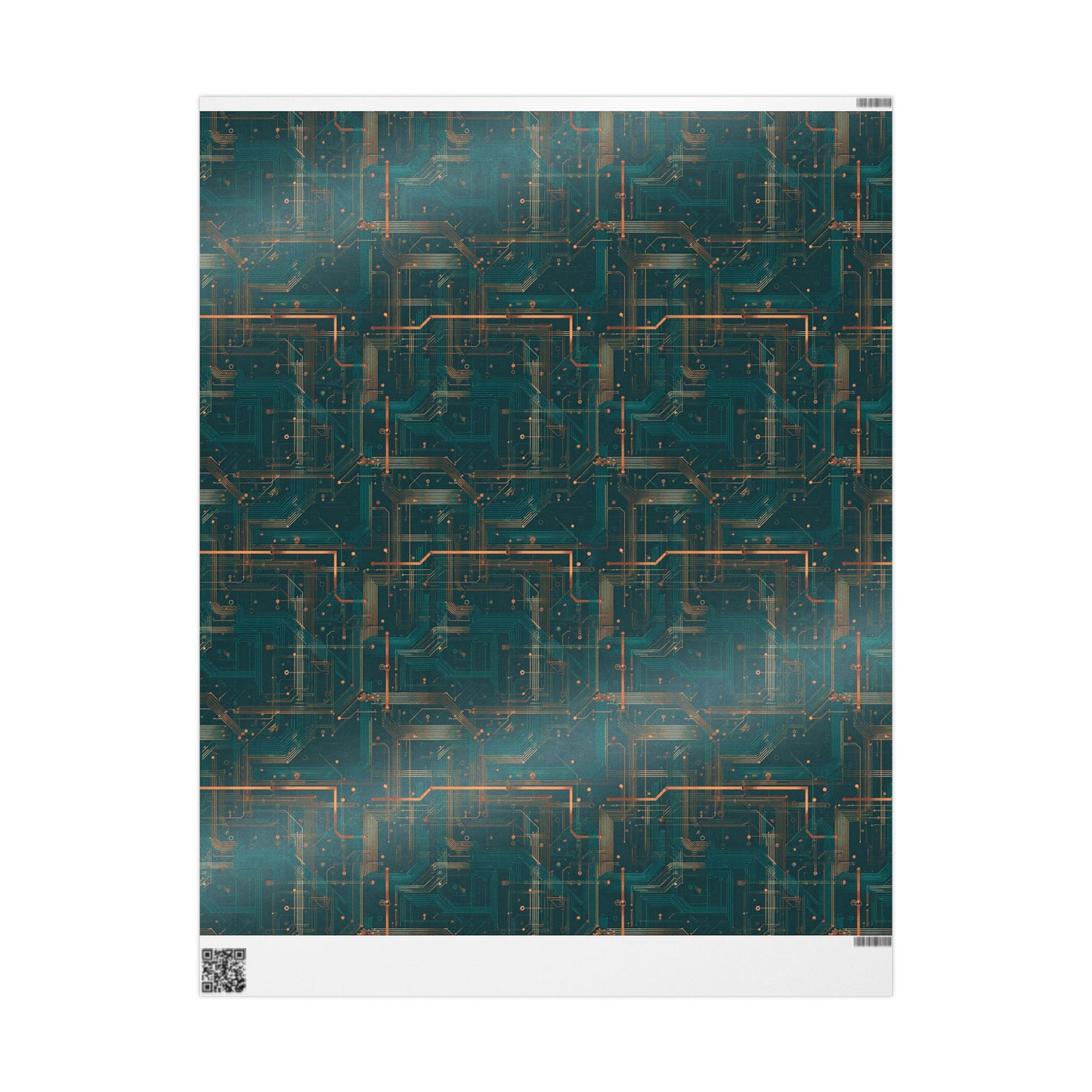 Circuit Board Pattern Wrapping Paper — Trace No. 002