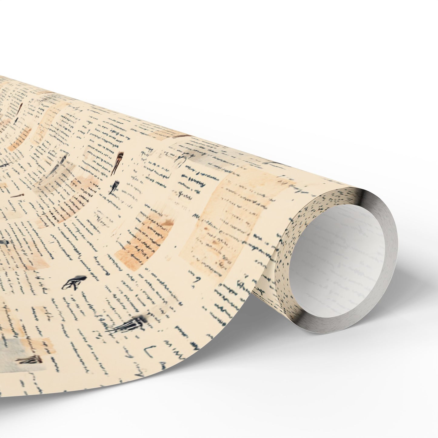 Marginalia & Notes Pattern Wrapping Paper — Page No. 002