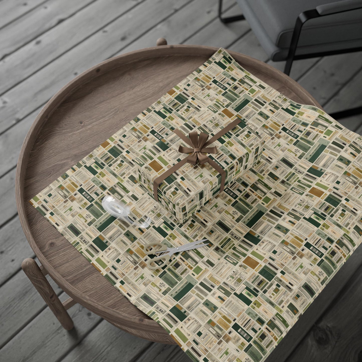 Library & Books Pattern Wrapping Paper — Collection No. 002