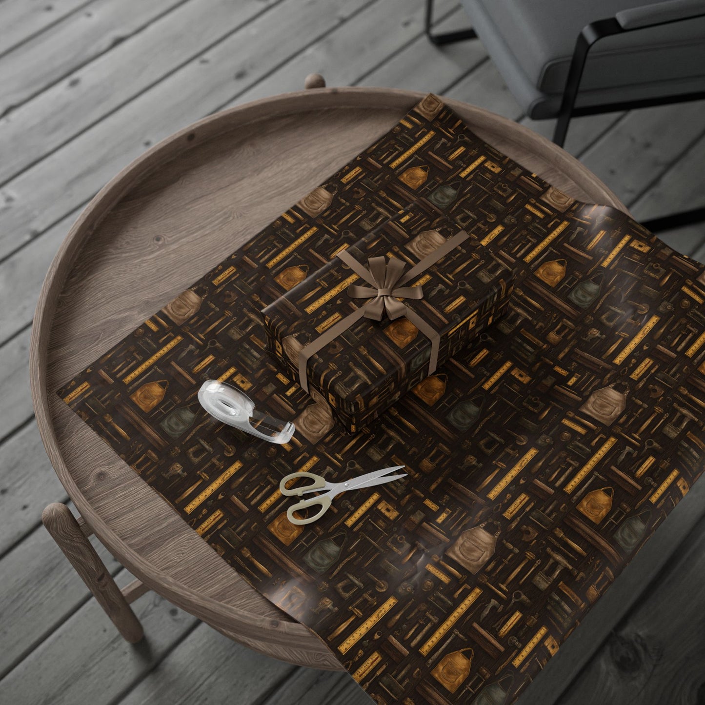 Workshop & Tools Pattern Wrapping Paper — Bench No. 004