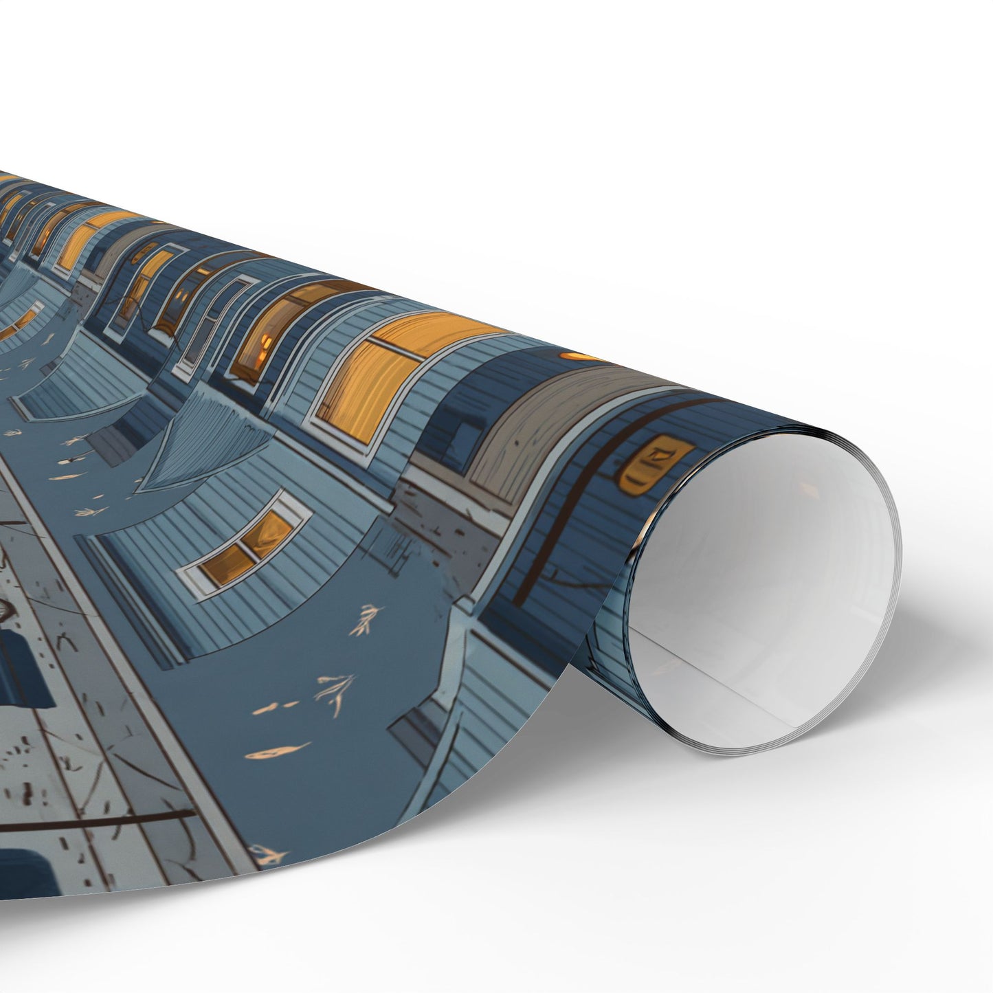 Neighborhood Map Pattern Wrapping Paper — District No. 004