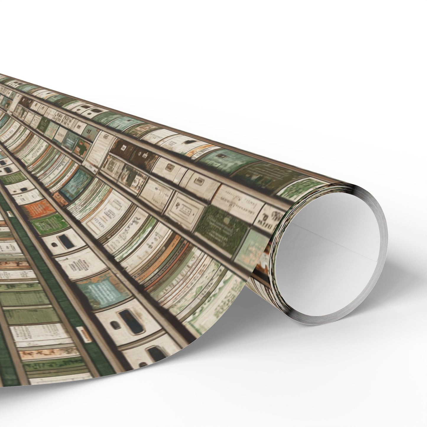 Library & Books Pattern Wrapping Paper — Collection No. 004