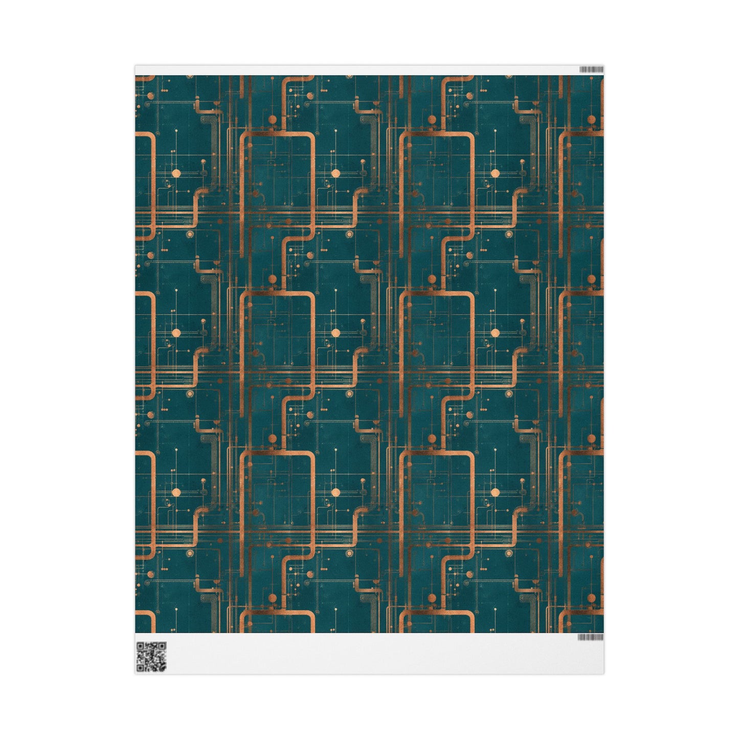 Circuit Board Pattern Wrapping Paper — Trace No. 003