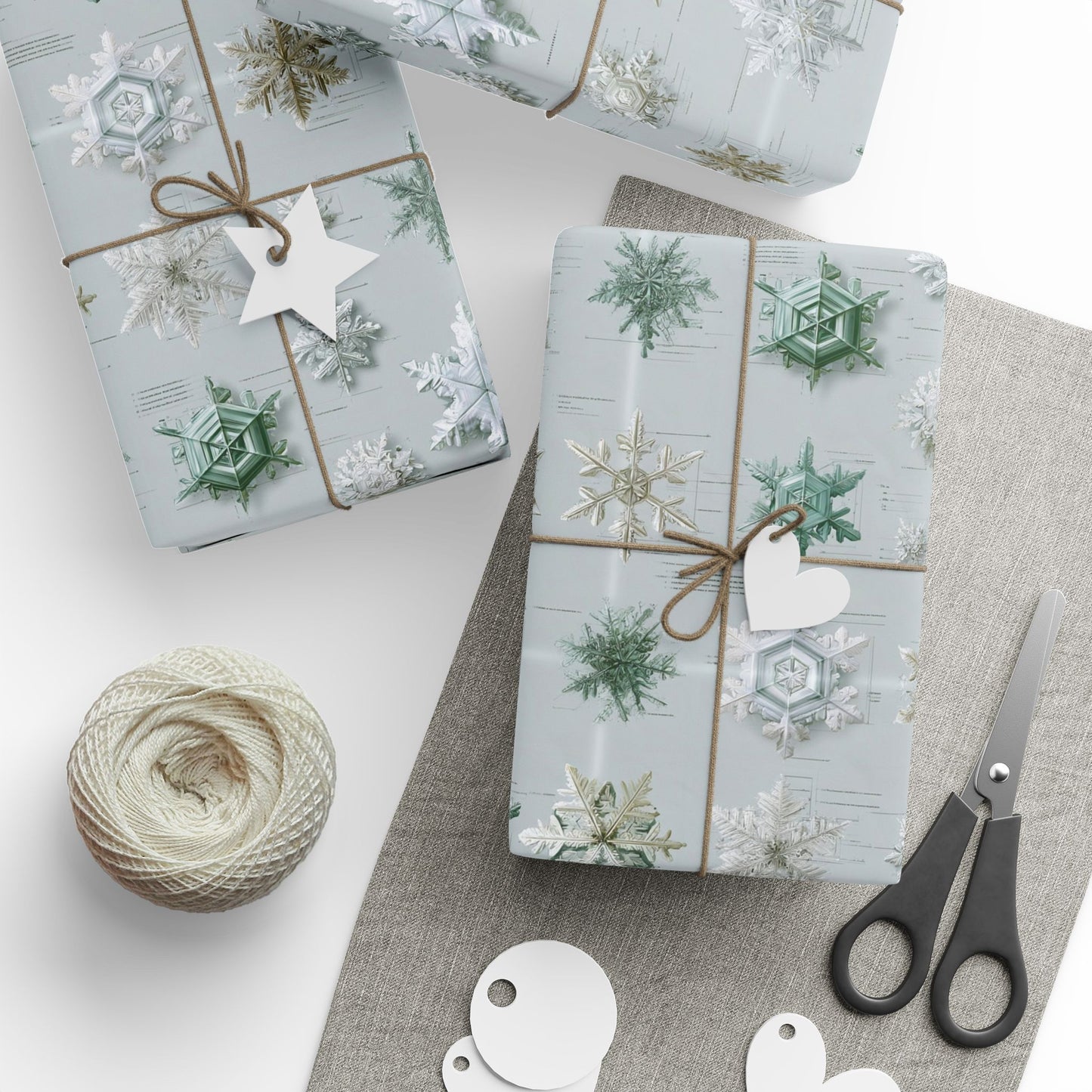 Scientific Snowflake Taxonomy Wrapping Paper