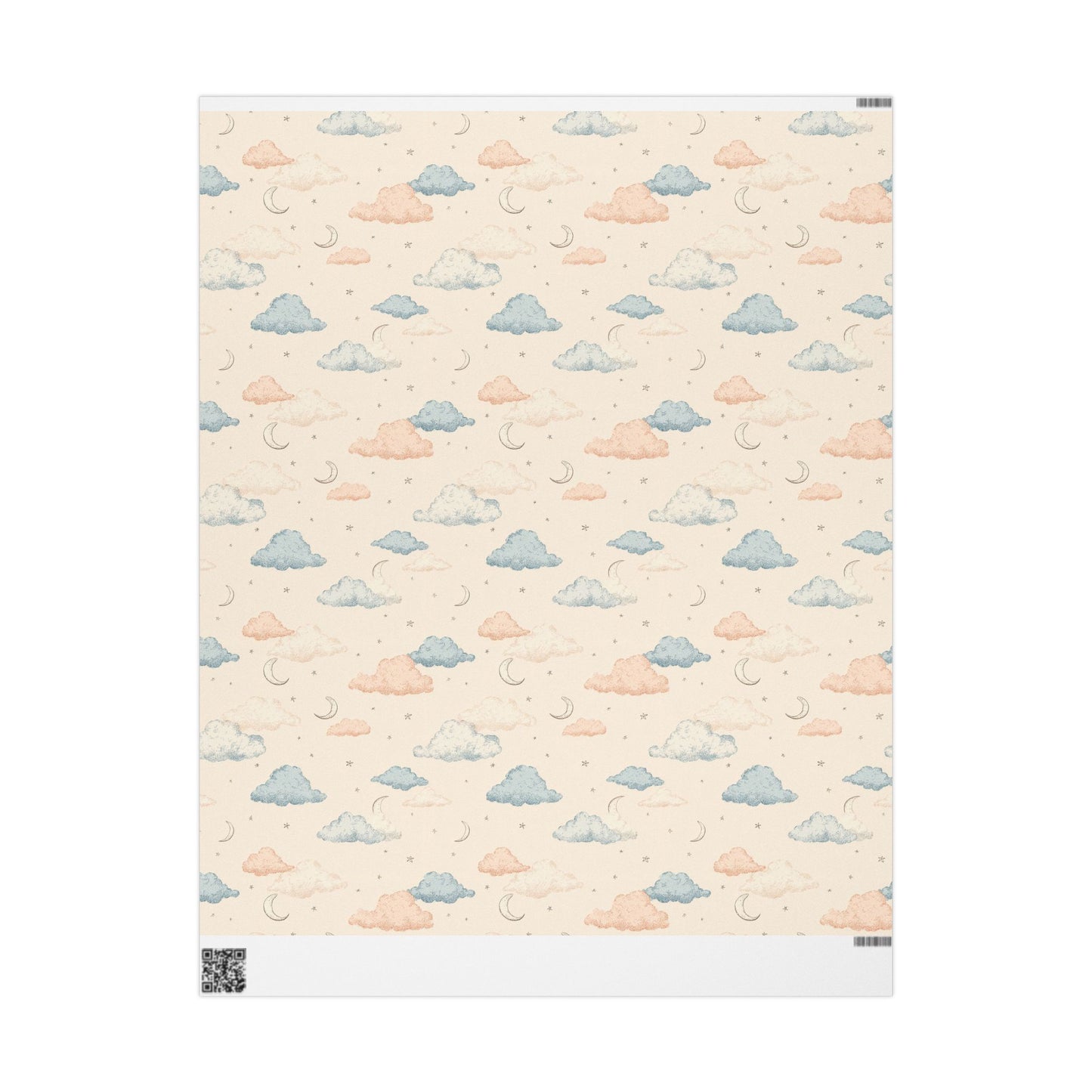 Celestial Wrapping Paper — Moons, Stars & Clouds | All-Occasion Gift Wrap