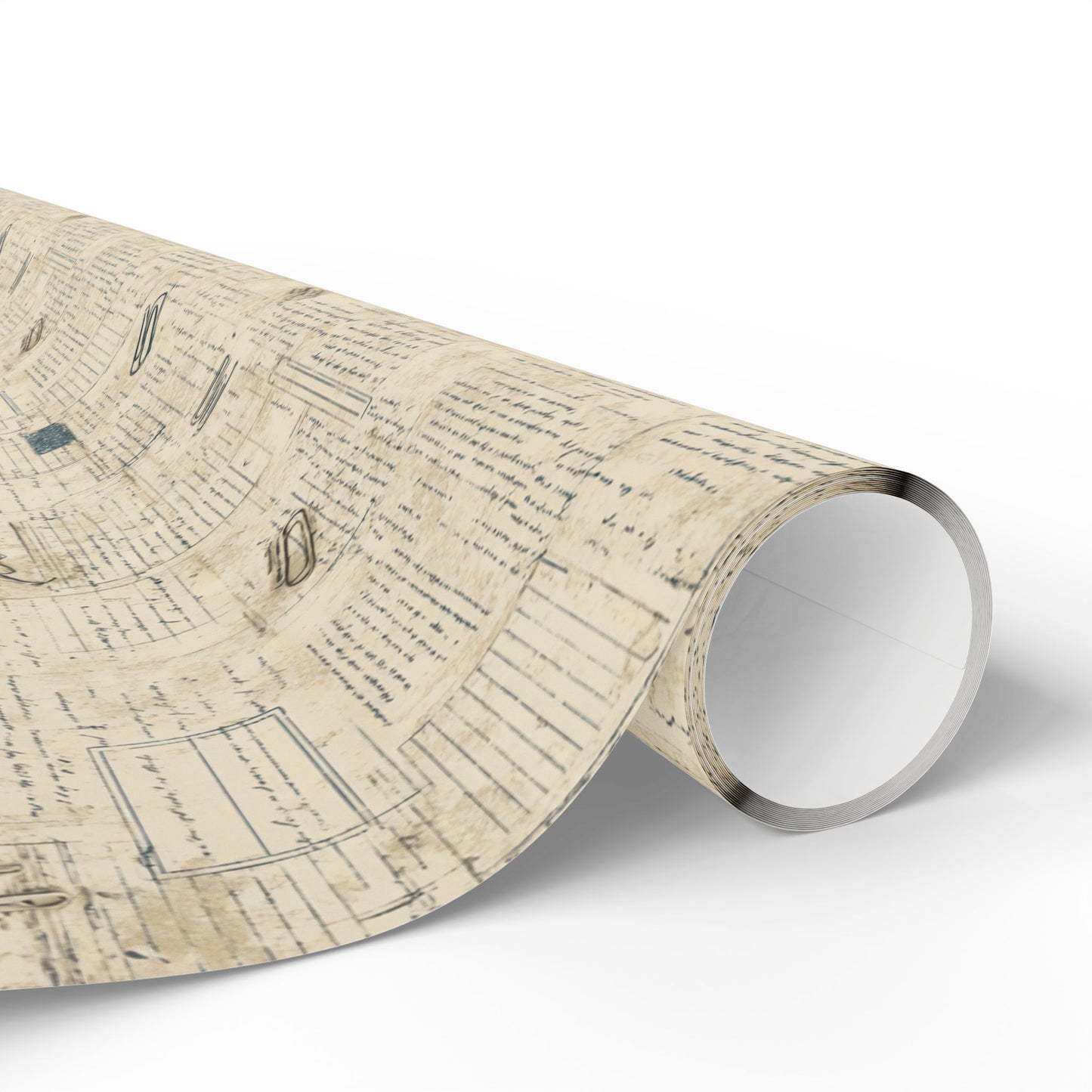 Marginalia & Notes Pattern Wrapping Paper — Page No. 003