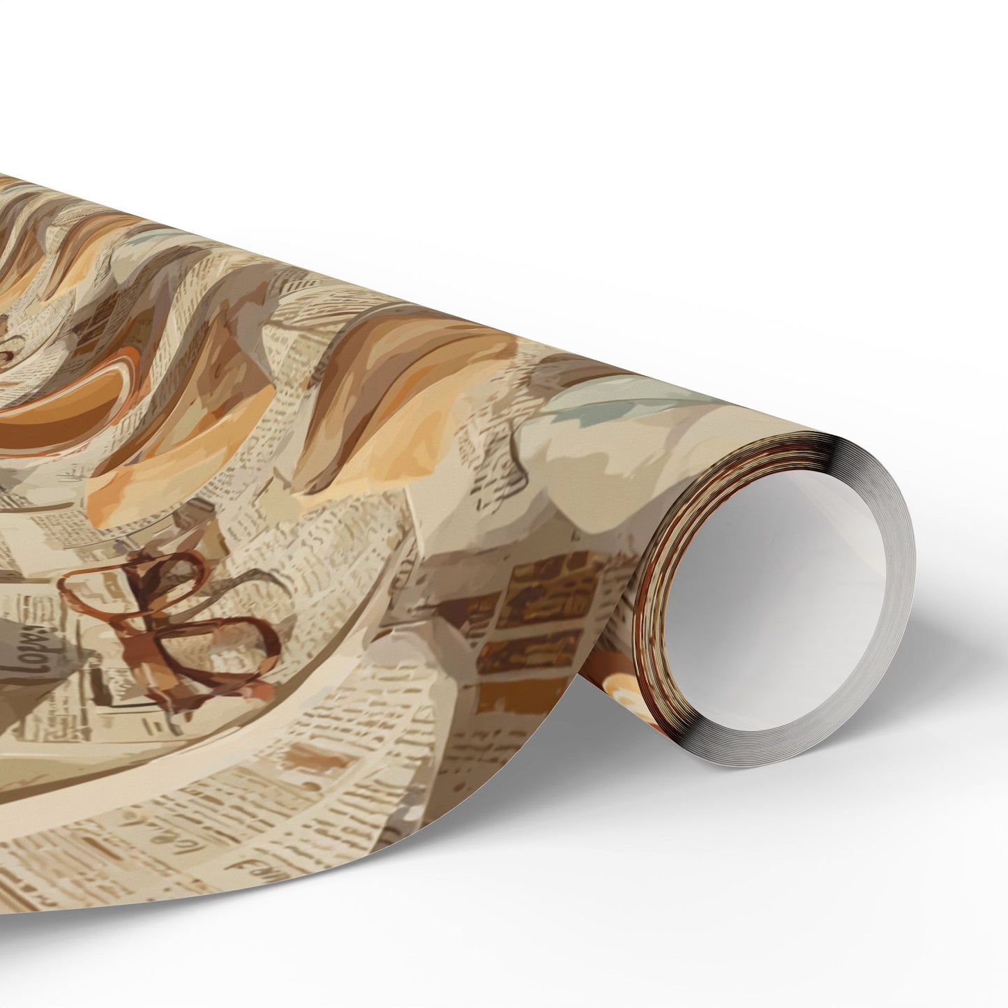 Newspaper Typography Pattern Wrapping Paper — Edition No. 003