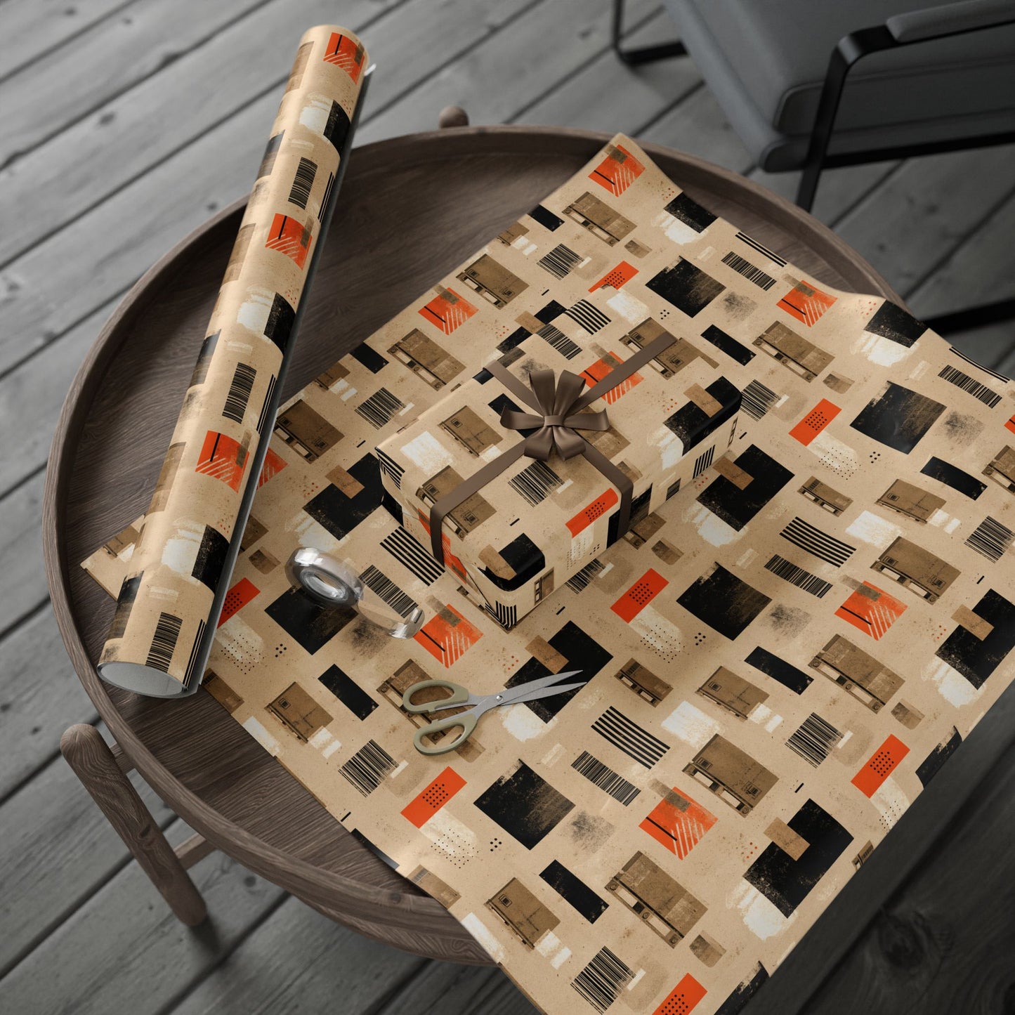 Warehouse & Industrial Pattern Wrapping Paper — Bay No. 002