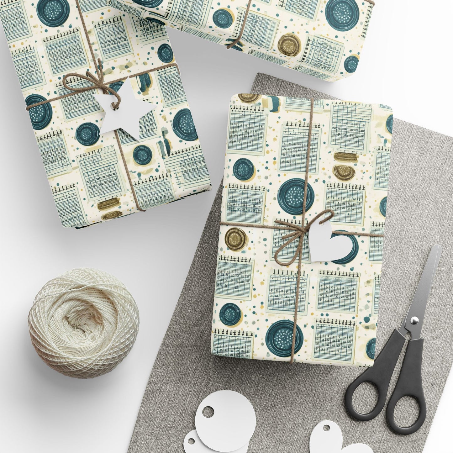 Vintage Analog Calendar Wrapping Paper
