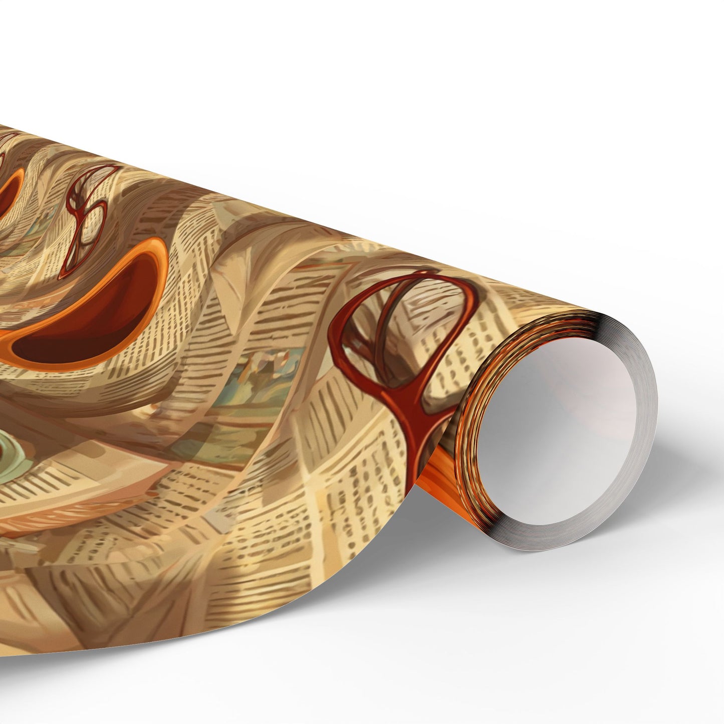 Newspaper Typography Pattern Wrapping Paper — Edition No. 002