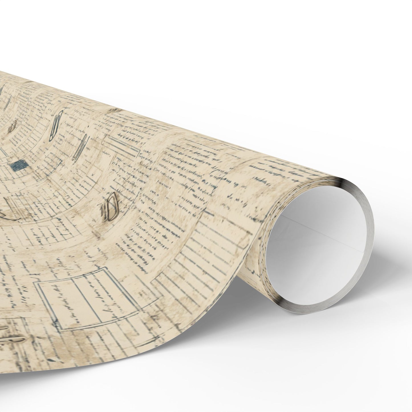 Marginalia & Notes Pattern Wrapping Paper — Page No. 003