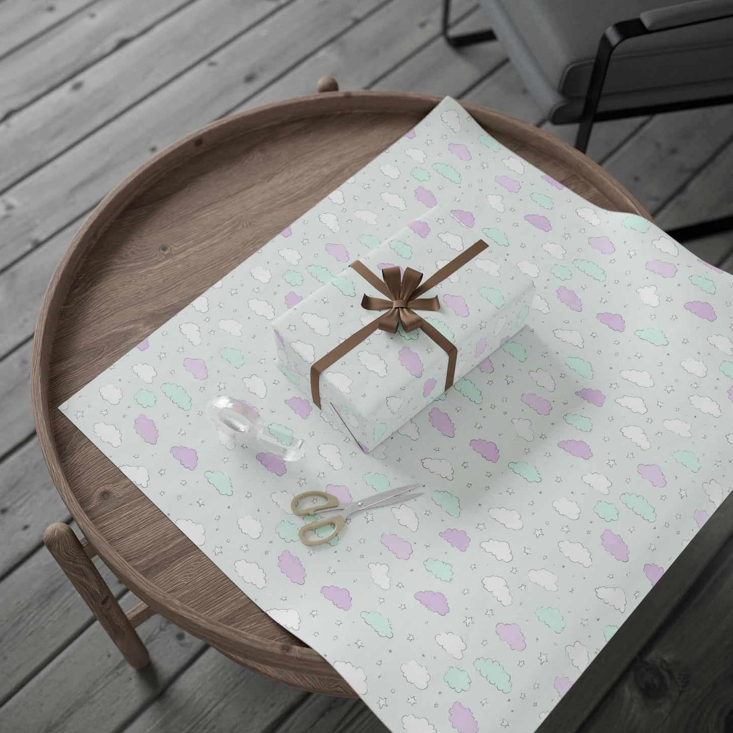 Sky & Cloud Pattern Wrapping Paper — Horizon No. 004