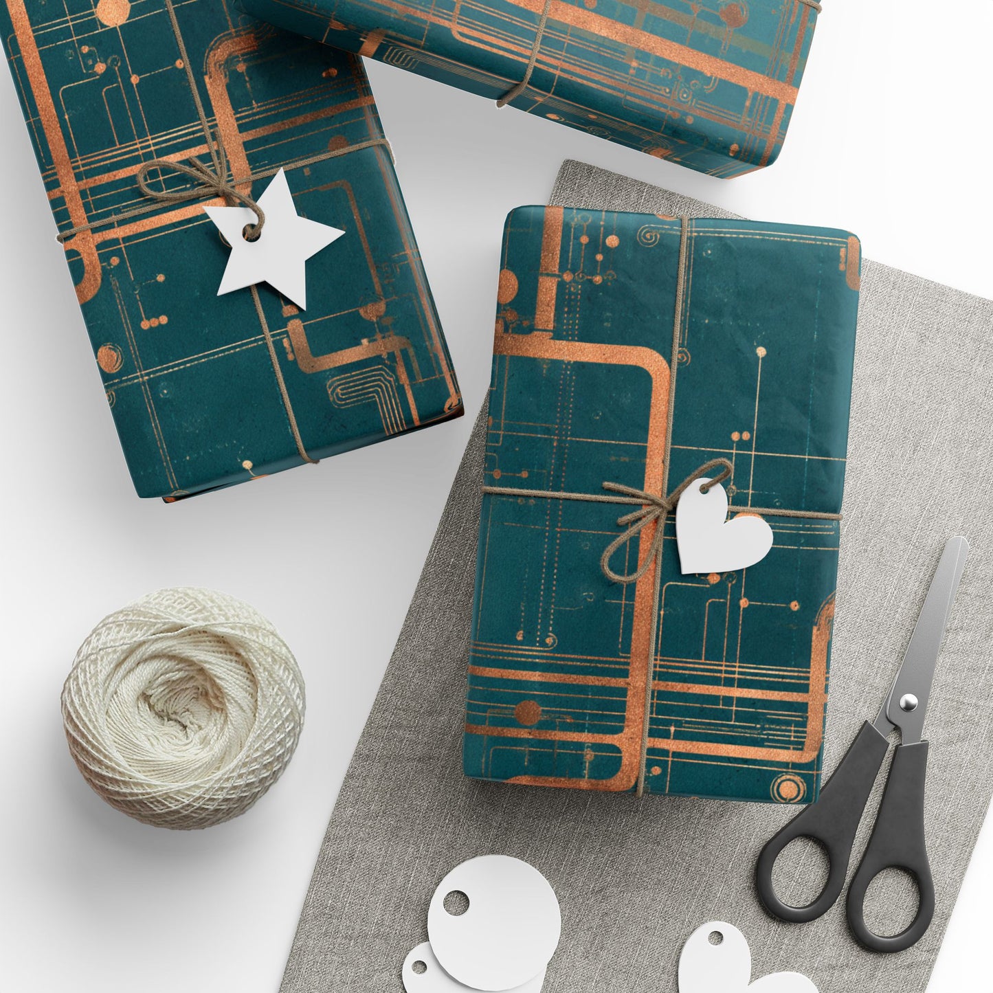 Circuit Board Pattern Wrapping Paper — Trace No. 003
