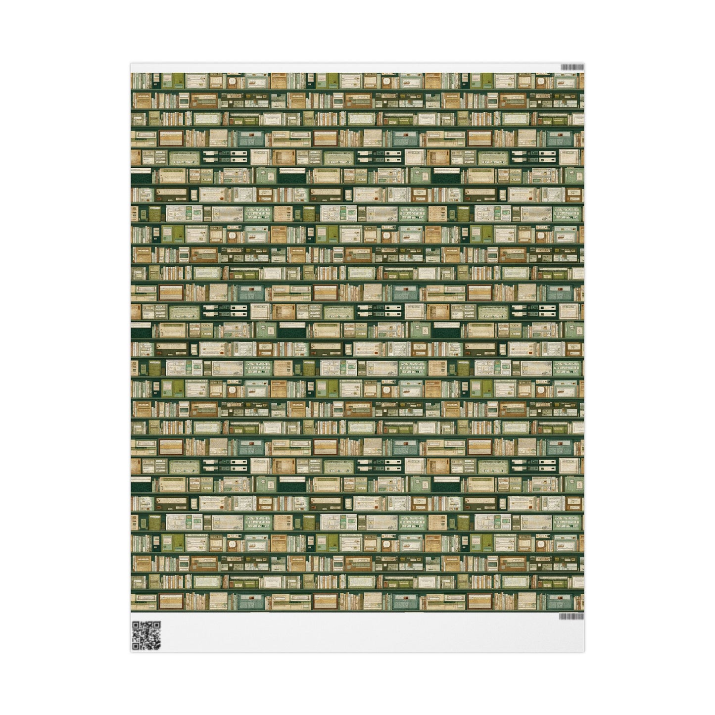 Library & Books Pattern Wrapping Paper — Collection No. 003