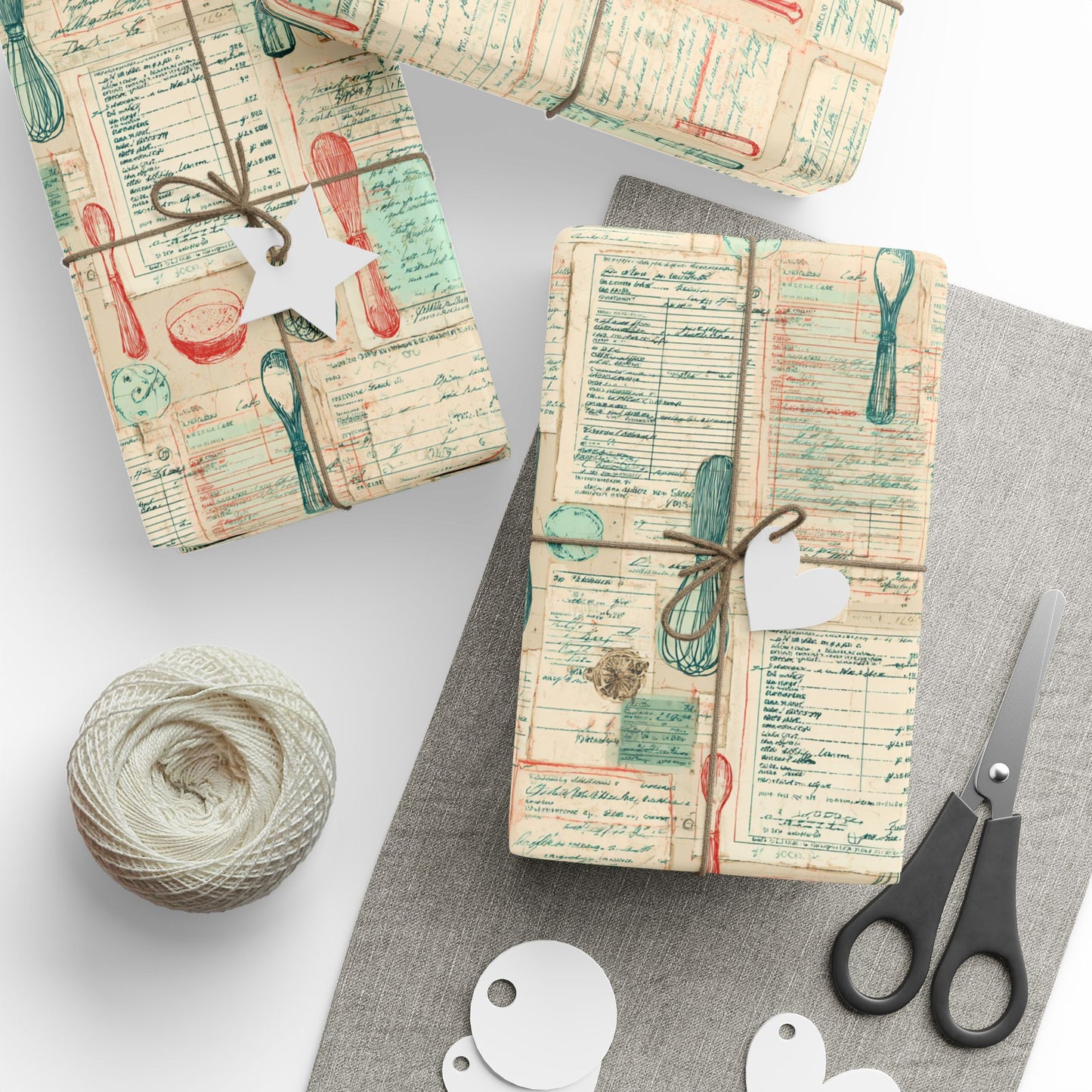 Retro Diner Pattern Wrapping Paper — Menu No. 001