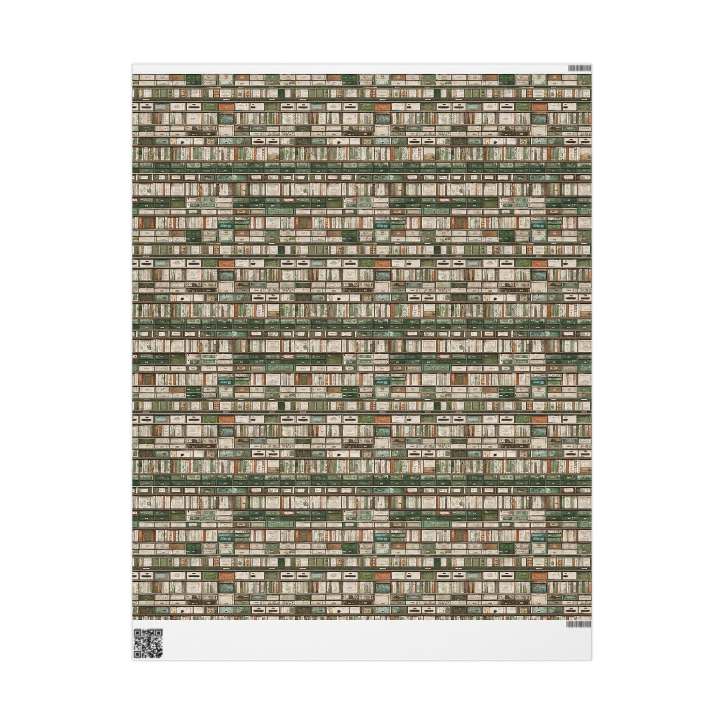 Library & Books Pattern Wrapping Paper — Collection No. 004