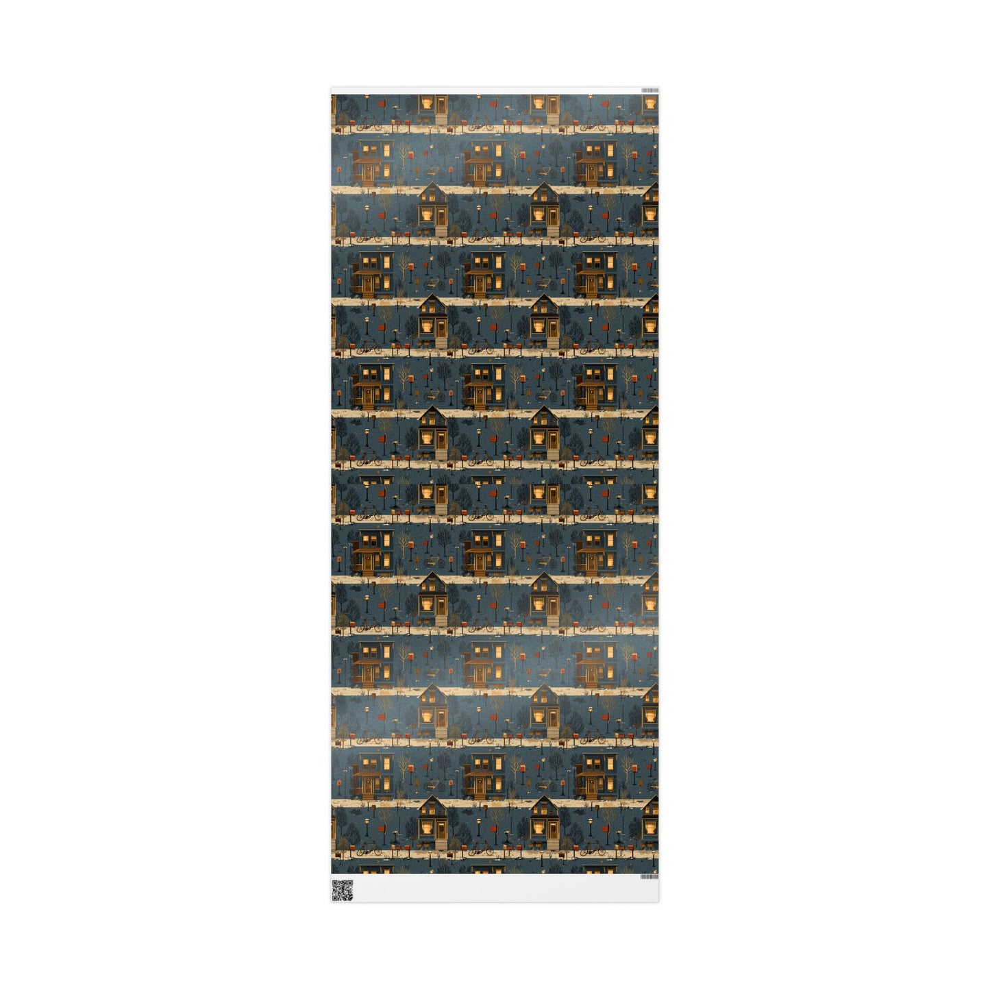 Neighborhood Map Pattern Wrapping Paper — District No. 001