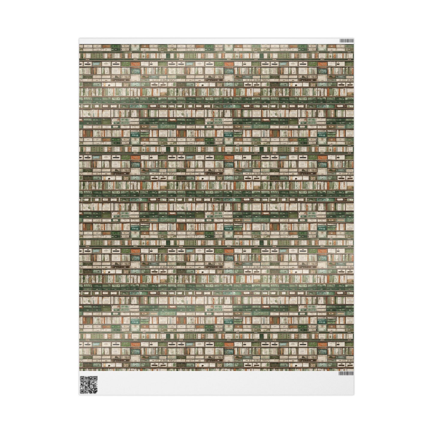 Library & Books Pattern Wrapping Paper — Collection No. 004