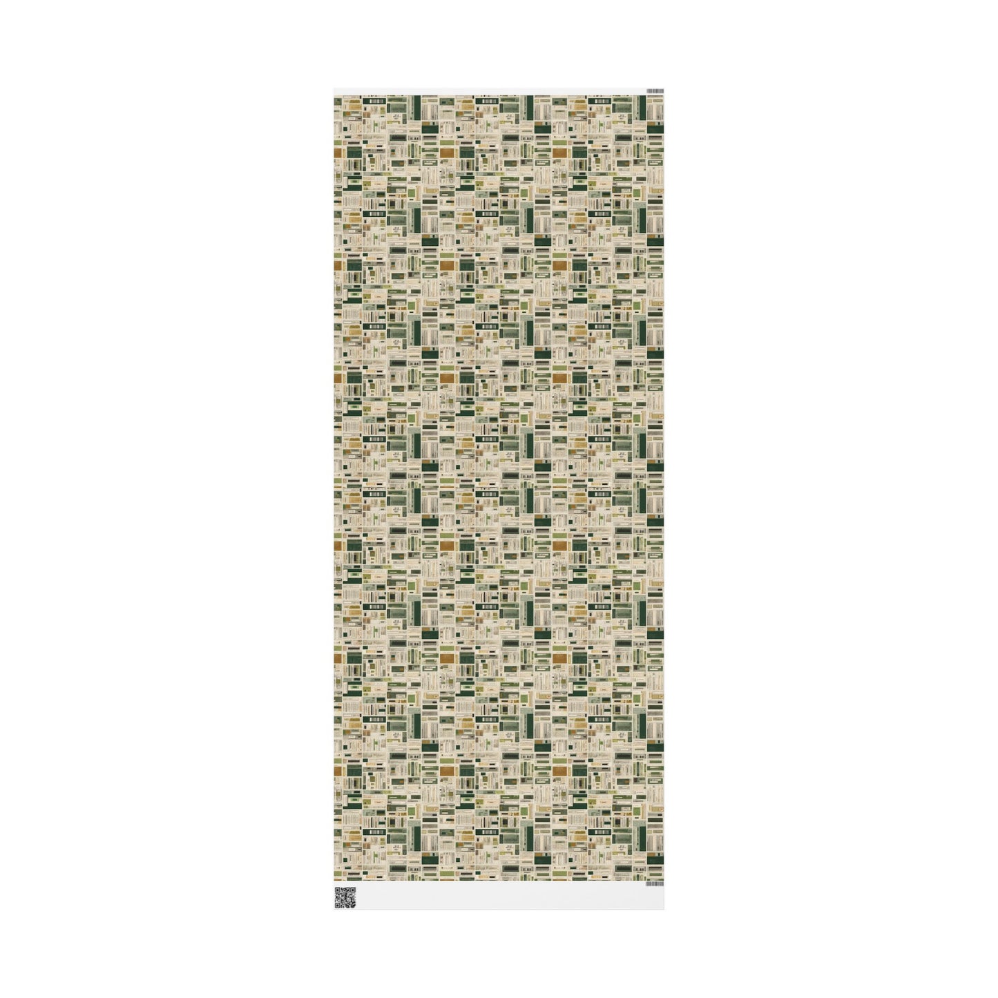 Library & Books Pattern Wrapping Paper — Collection No. 002