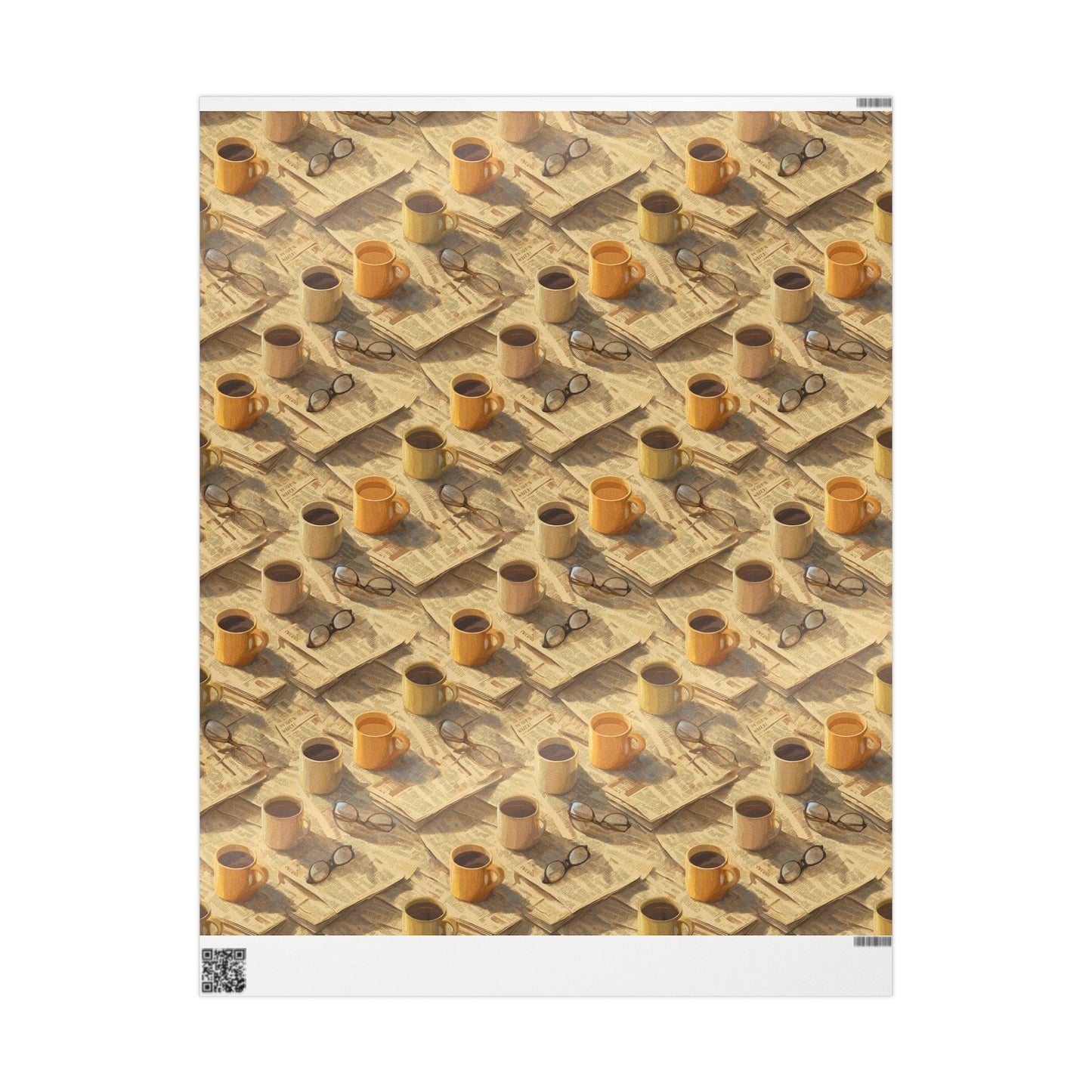 Newspaper Typography Pattern Wrapping Paper — Edition No. 001