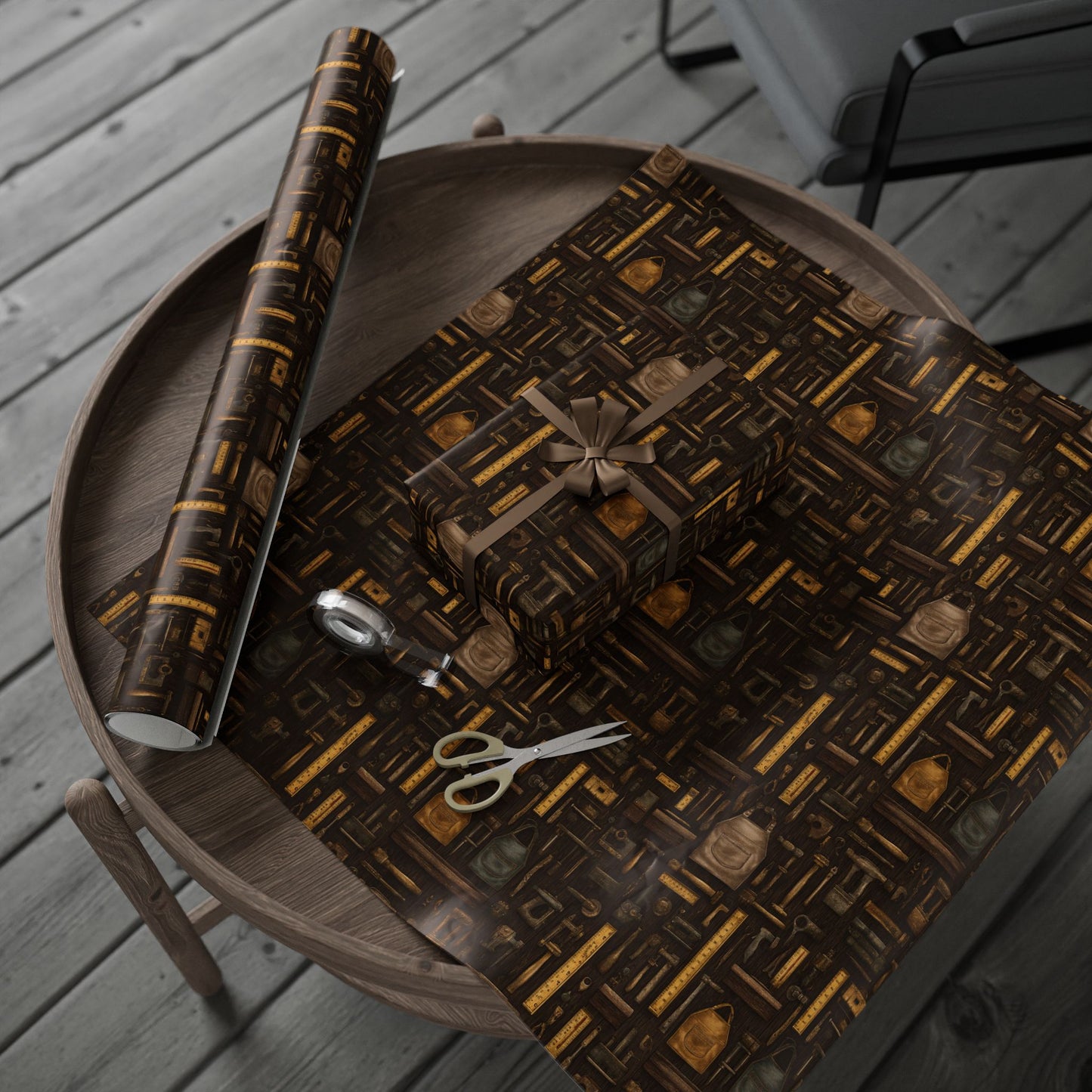 Workshop & Tools Pattern Wrapping Paper — Bench No. 004