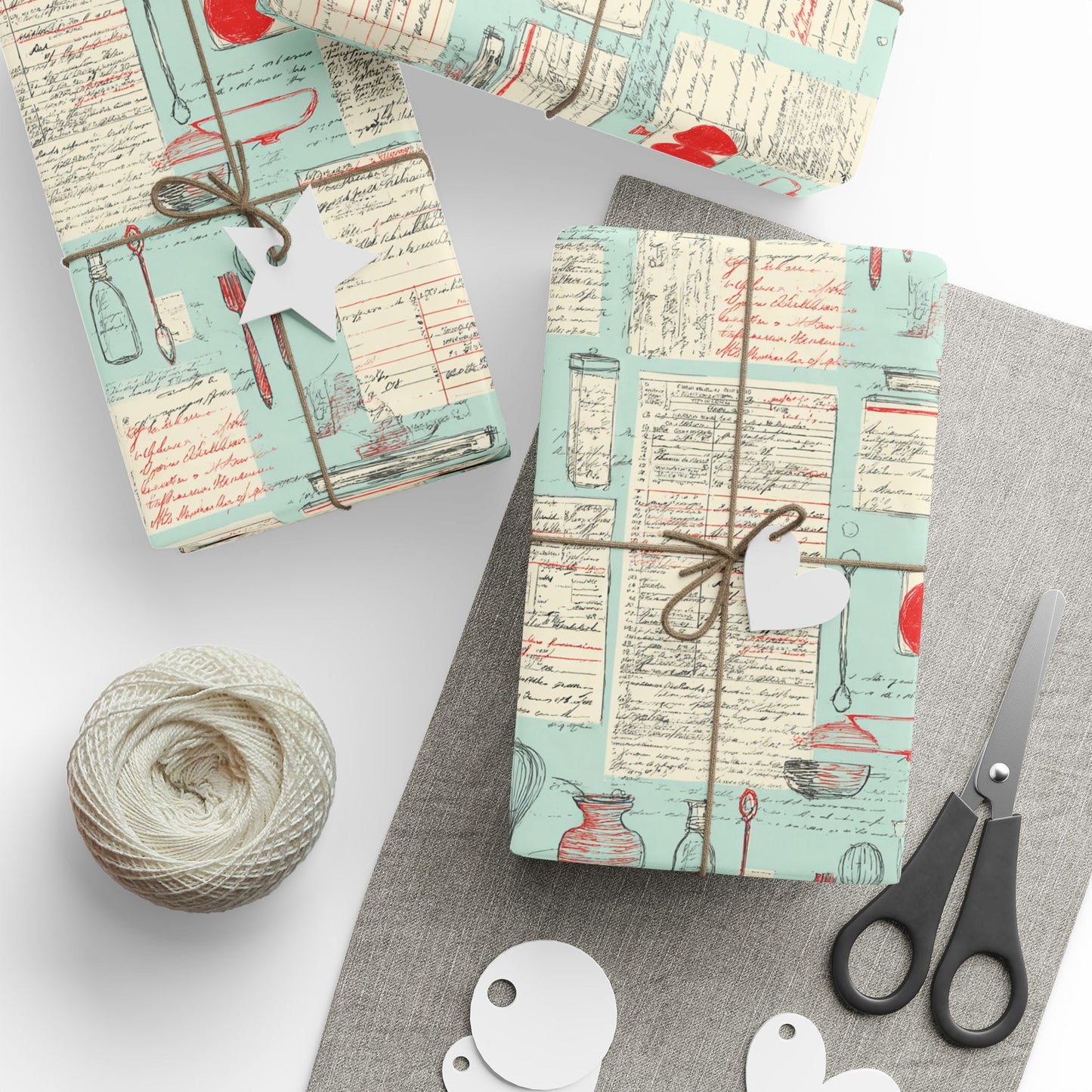 Retro Diner Pattern Wrapping Paper — Menu No. 002