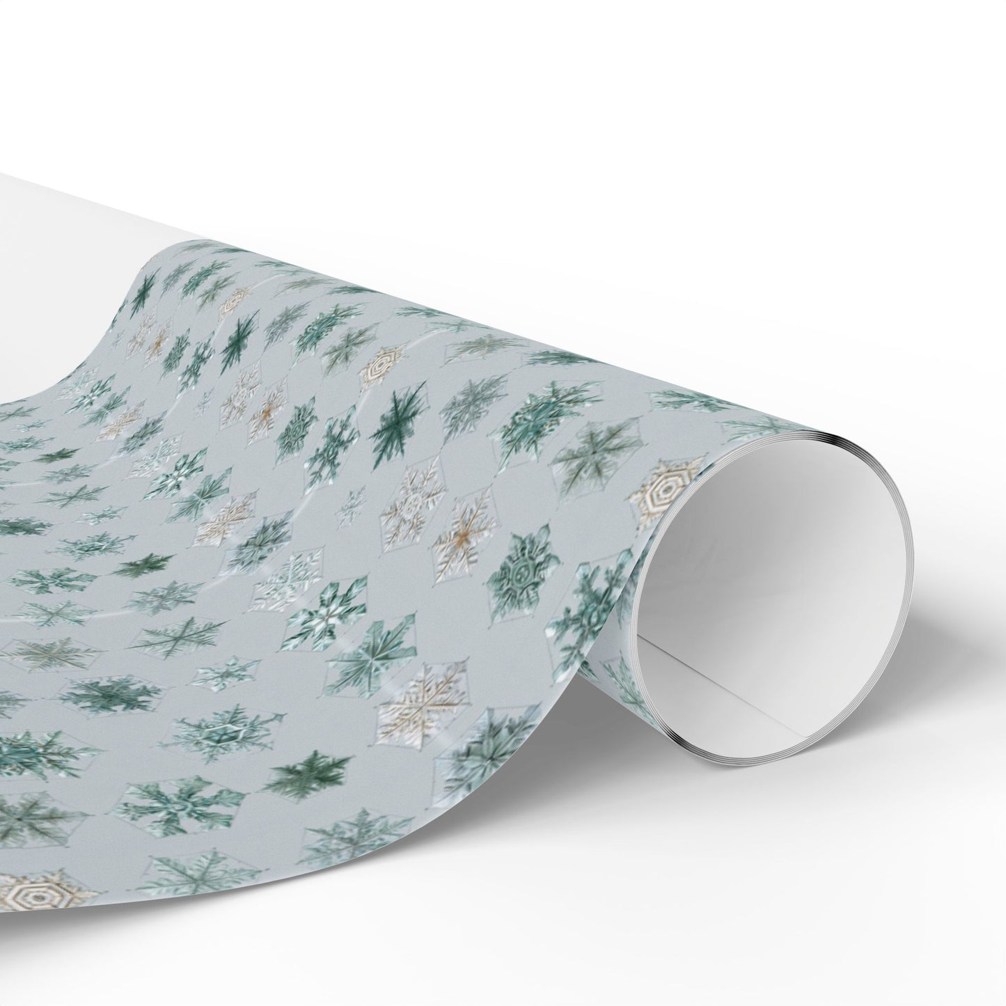 Snowflake Taxonomy Wrapping Paper | Scientific Snowflake Pattern | Winter Gift Wrap
