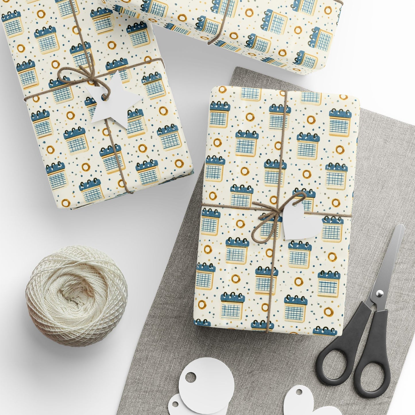 Vintage Analog Calendar Wrapping Paper