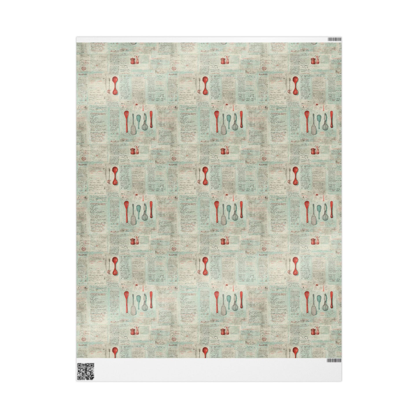 Retro Diner Pattern Wrapping Paper — Menu No. 003