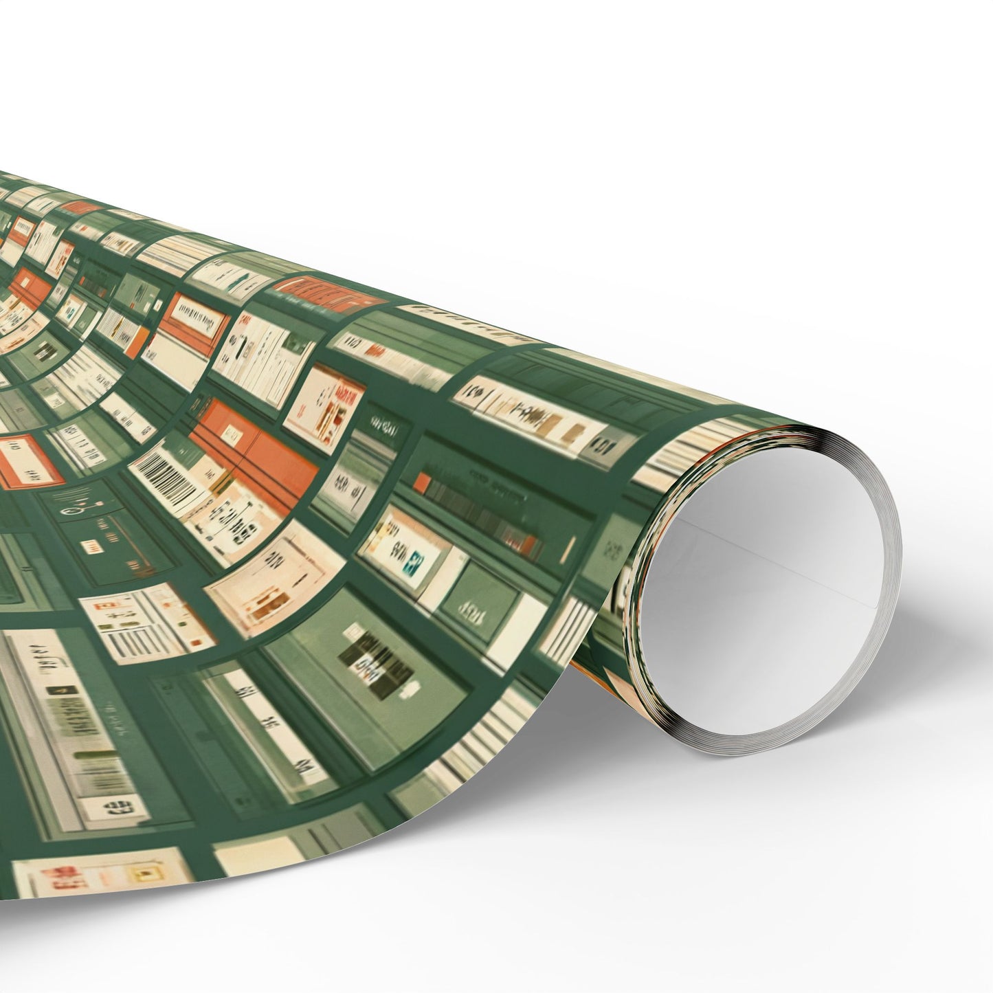 Library & Books Pattern Wrapping Paper — Collection No. 001