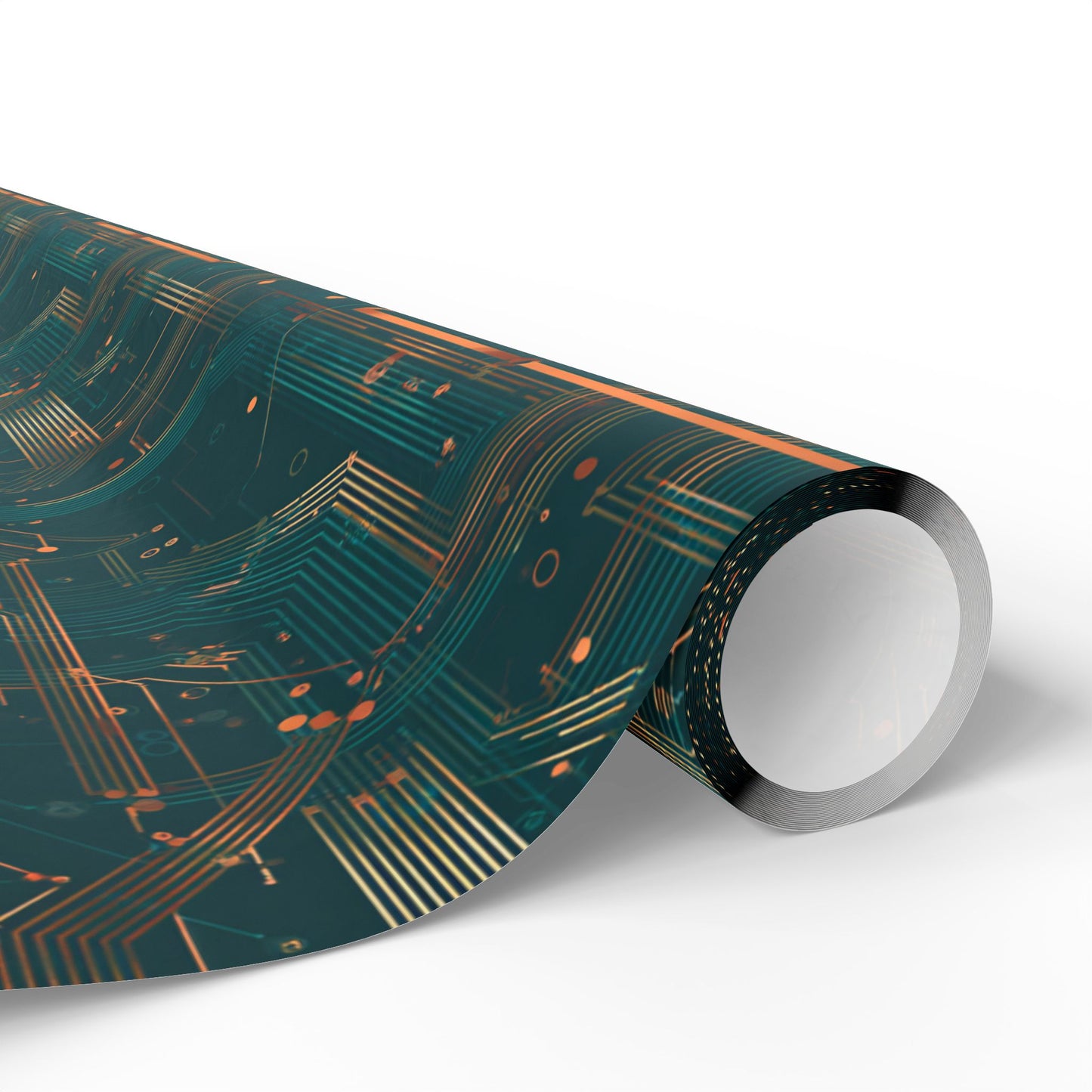Circuit Board Pattern Wrapping Paper — Trace No. 002