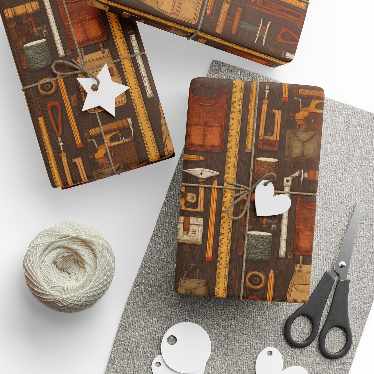 Workshop & Tools Pattern Wrapping Paper — Bench No. 003