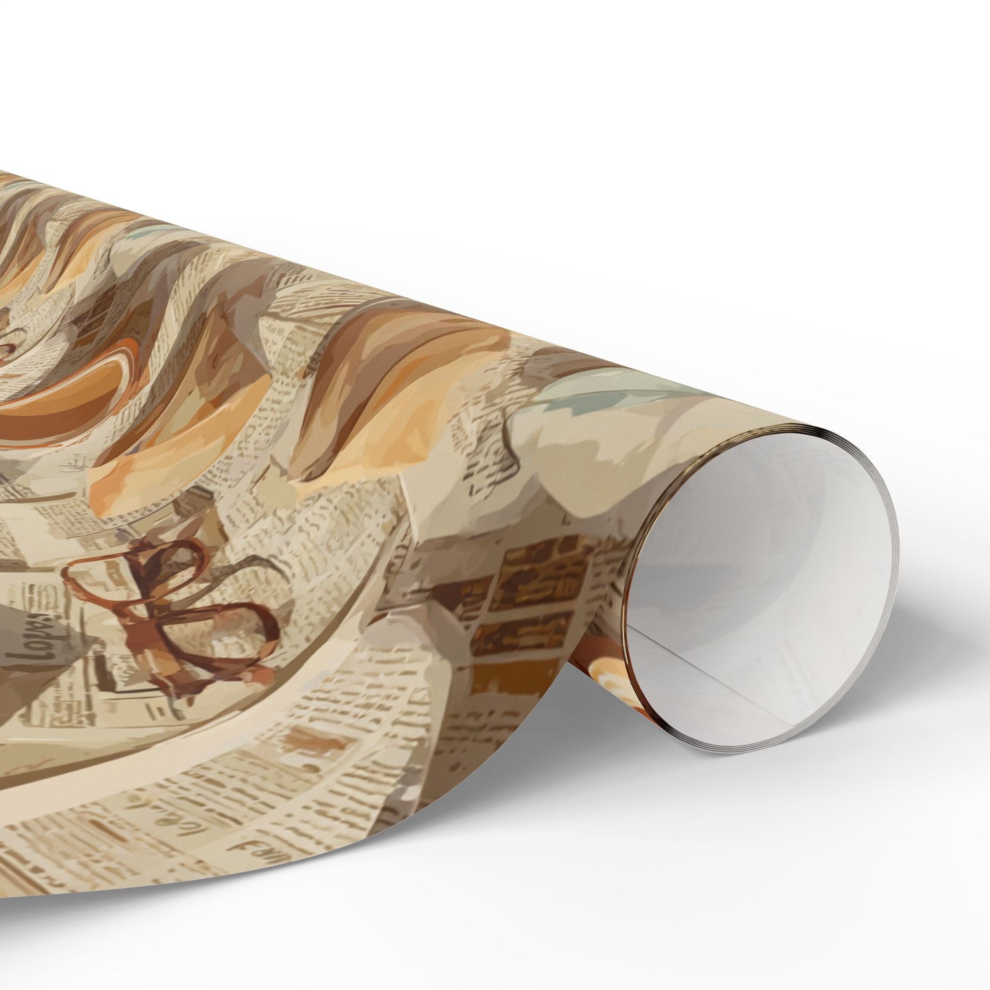 Newspaper Typography Pattern Wrapping Paper — Edition No. 003