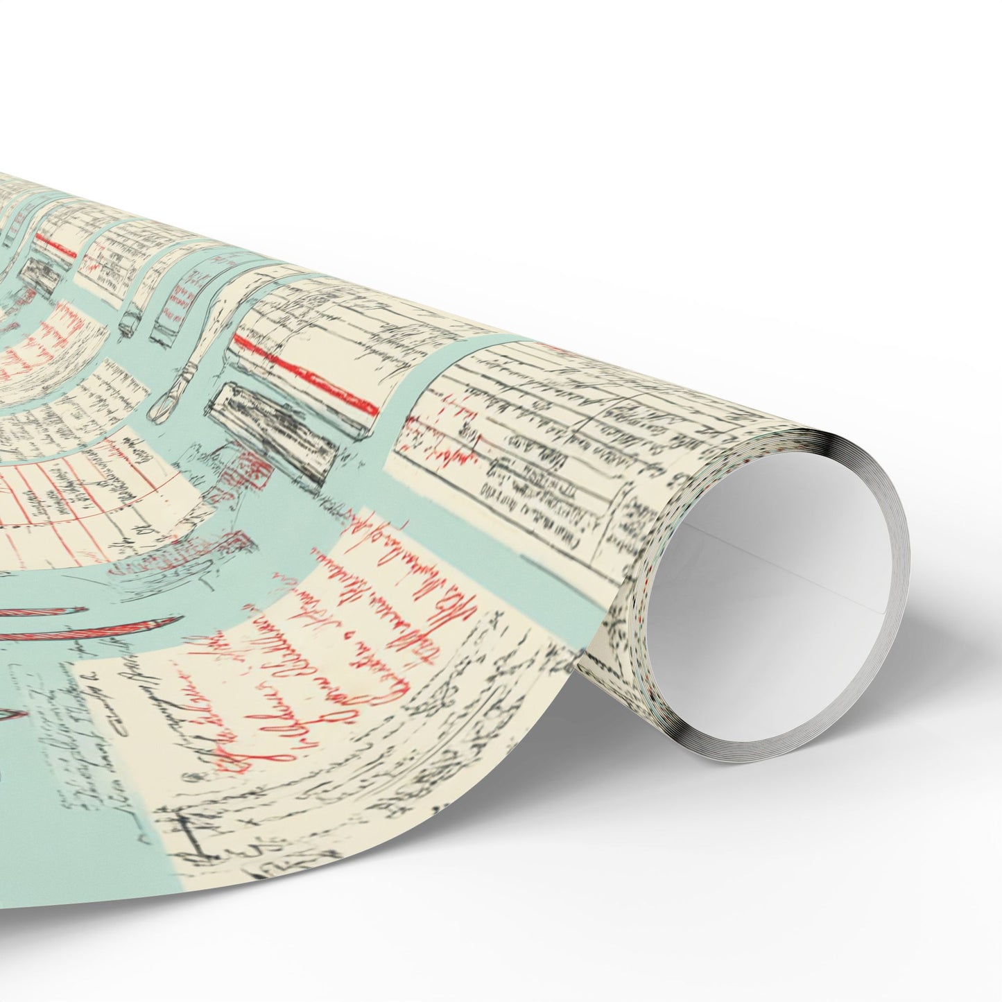Retro Diner Pattern Wrapping Paper — Menu No. 002