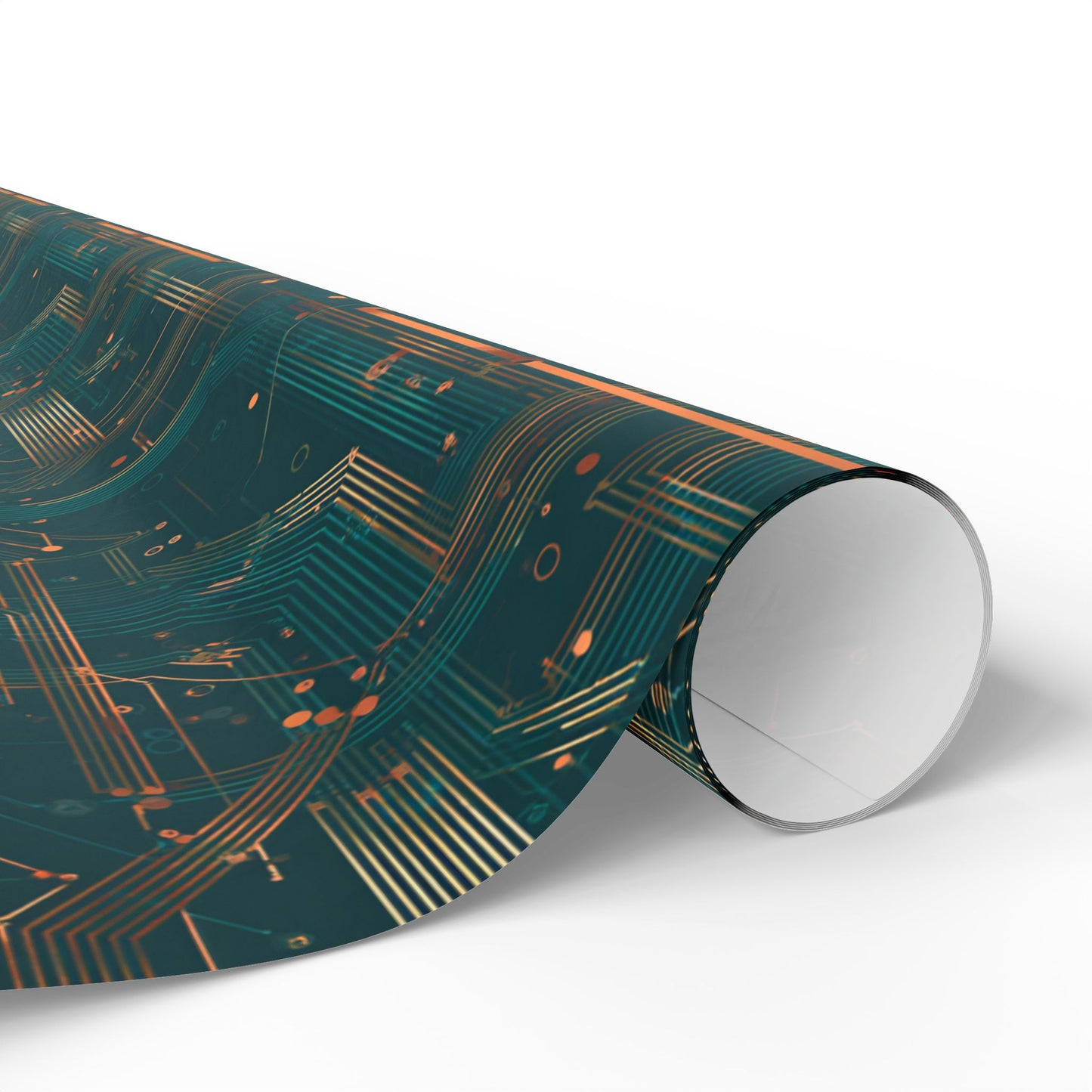 Circuit Board Pattern Wrapping Paper — Trace No. 002