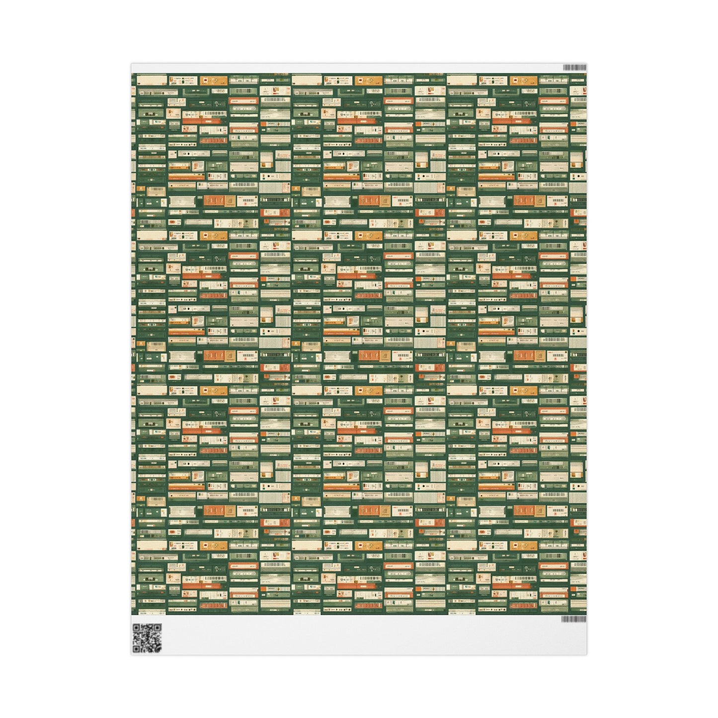Library & Books Pattern Wrapping Paper — Collection No. 001