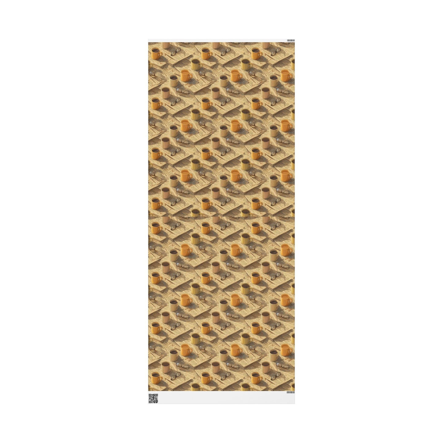 Newspaper Typography Pattern Wrapping Paper — Edition No. 001