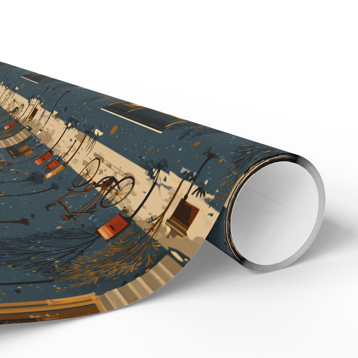 Neighborhood Map Pattern Wrapping Paper — District No. 001