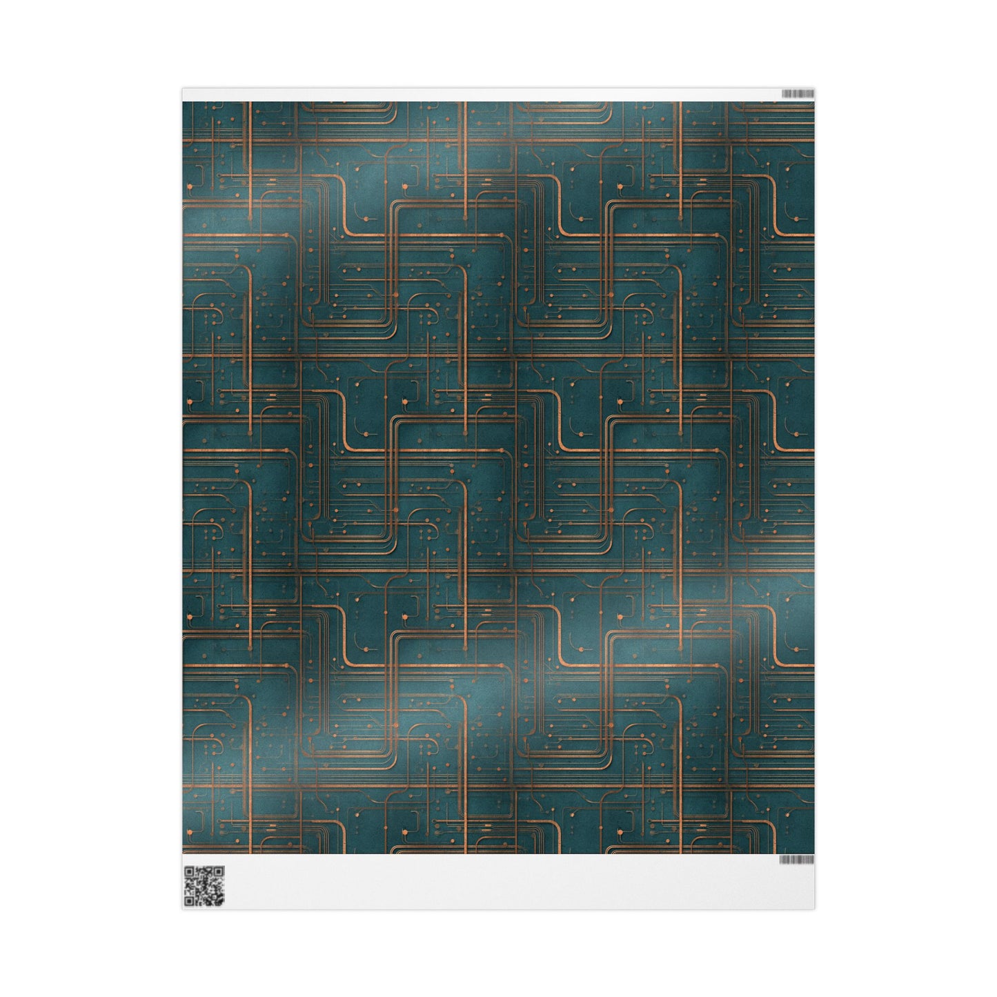Circuit Board Pattern Wrapping Paper — Trace No. 004
