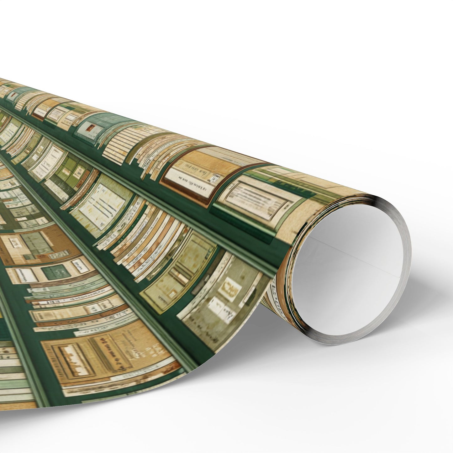 Library & Books Pattern Wrapping Paper — Collection No. 003