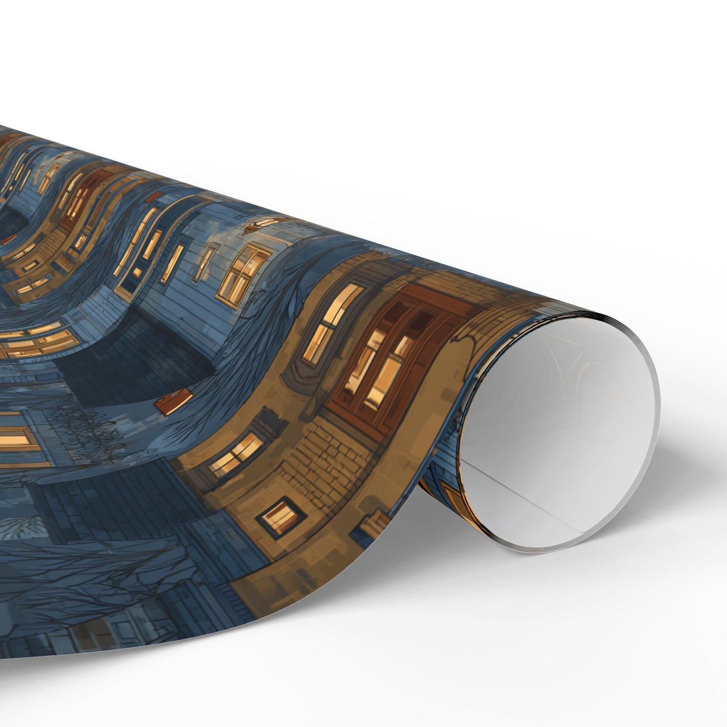 Neighborhood Map Pattern Wrapping Paper — District No. 003