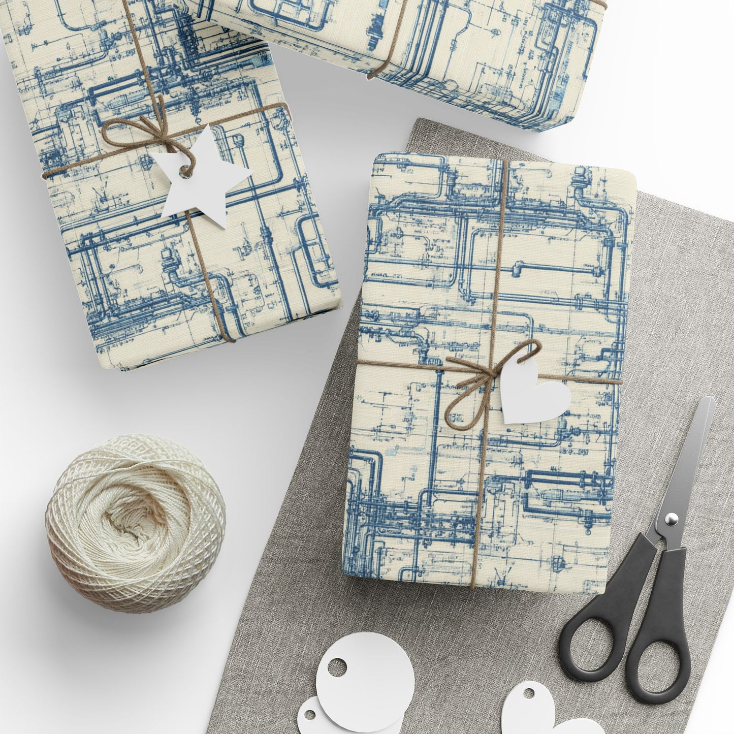 Utility & Infrastructure Map Wrapping Paper — Grid No. 002