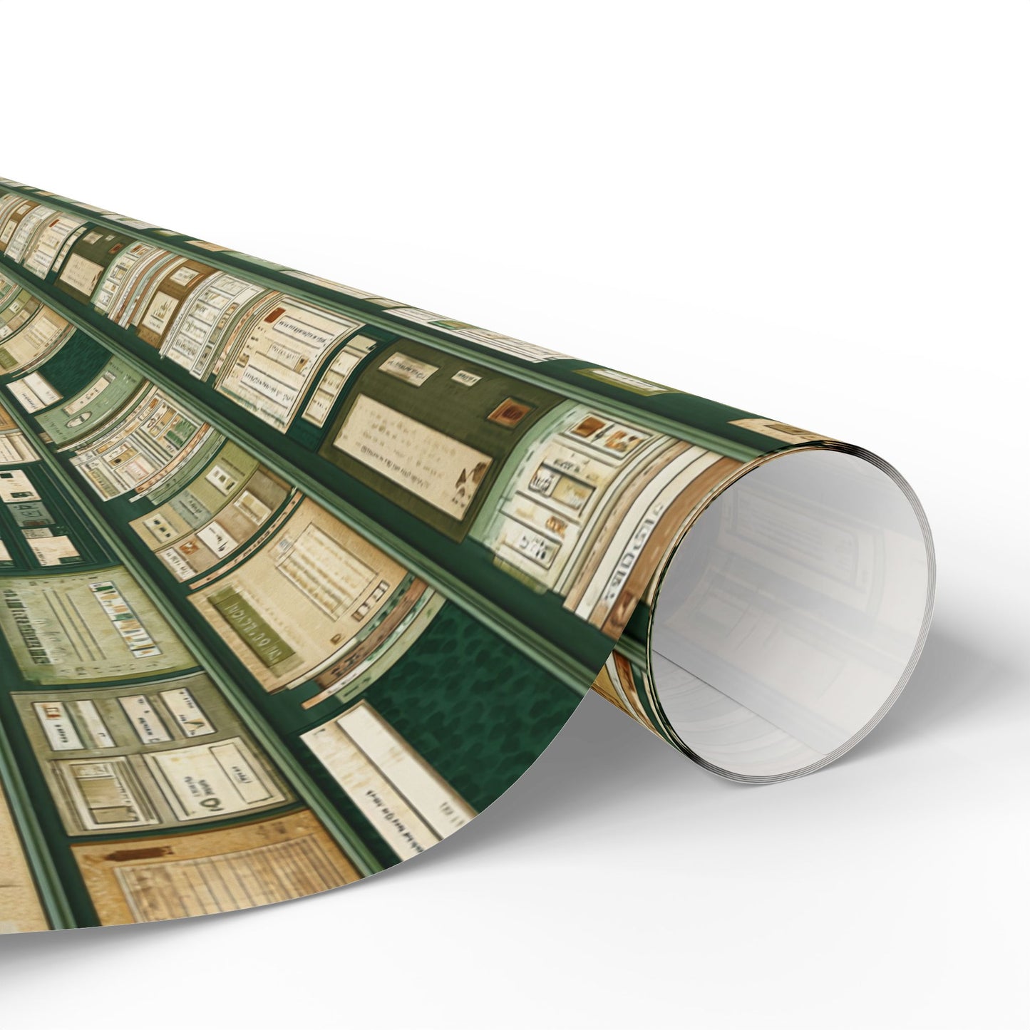 Library & Books Pattern Wrapping Paper — Collection No. 003