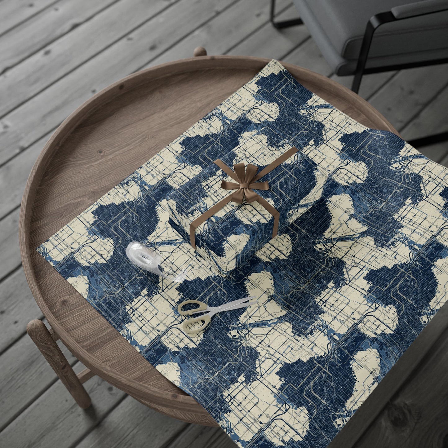 Utility & Infrastructure Map Wrapping Paper — Grid No. 003