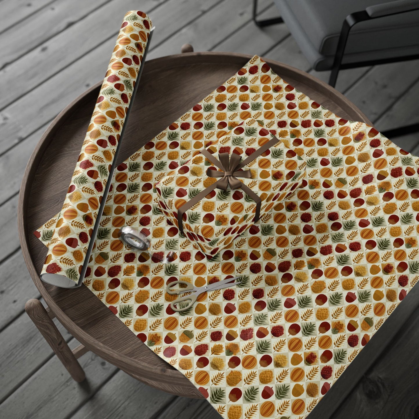 Mid-Century Modern Harvest Wrapping Paper
